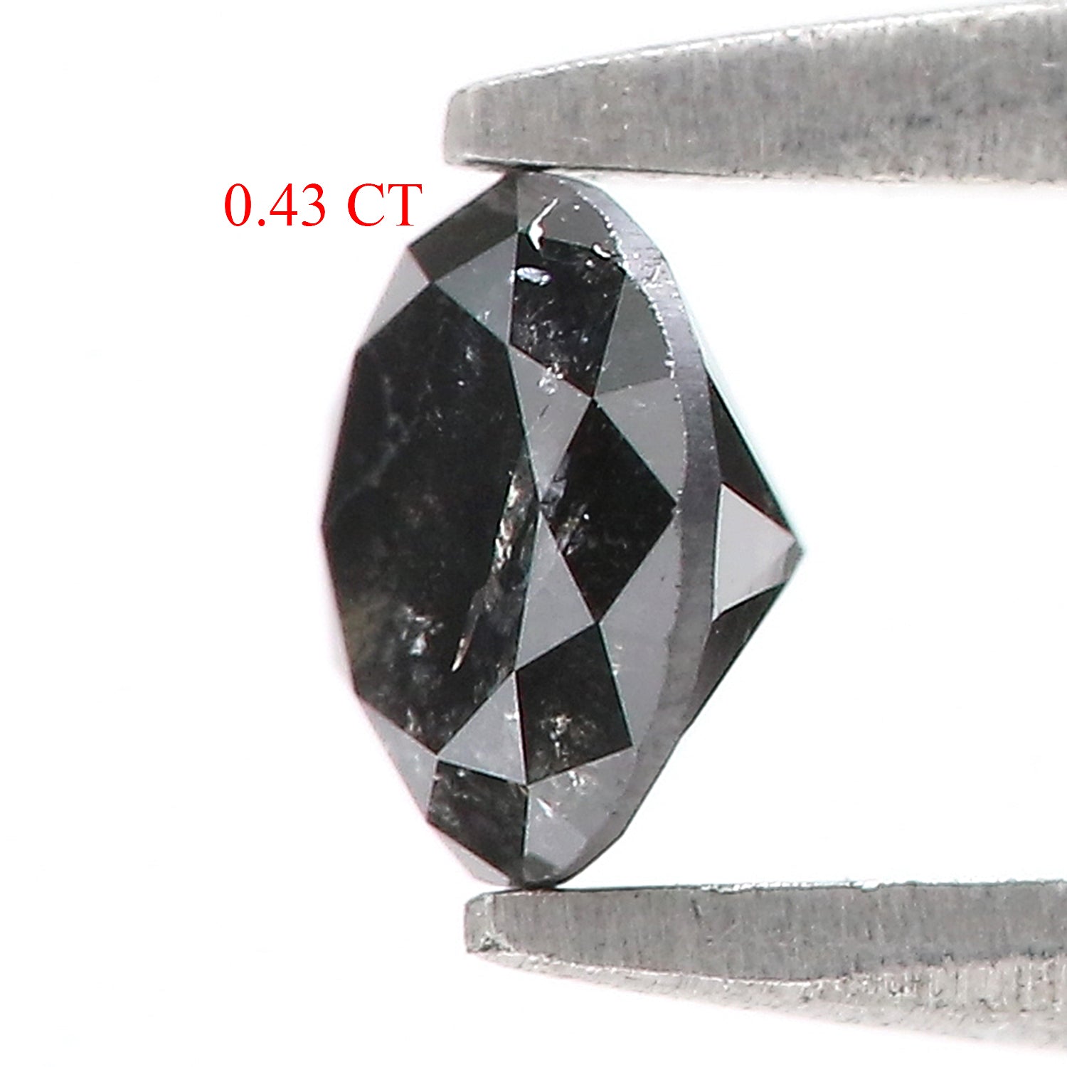 0.43 CT Natural Loose Round Shape Diamond Black Grey Color Round Shape Diamond 4.75 MM Salt And Pepper Round Brilliant Cut Diamond QL5995