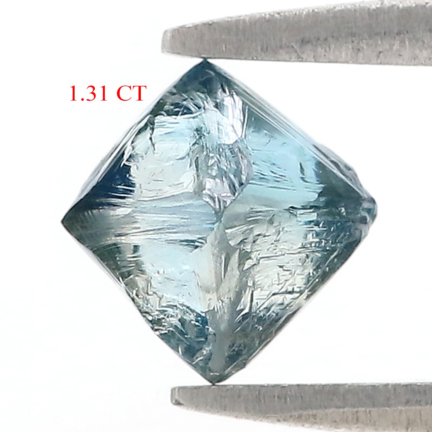 1.31 CT Natural Loose Rough Shape Diamond Blue Color Rough Cut Diamond 6.70 MM Natural Loose Blue Diamond Rough Irregular Cut Diamond L3557