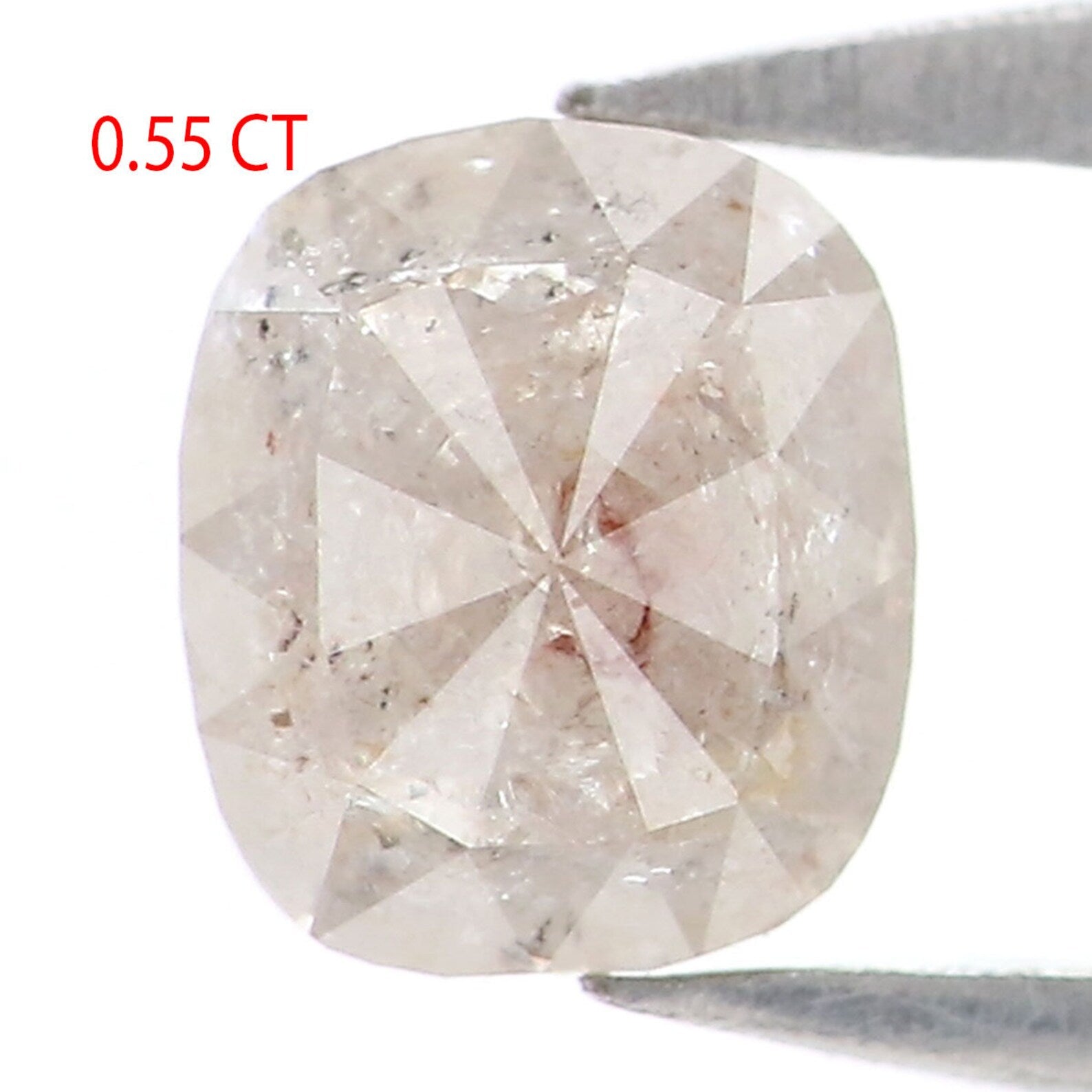 0.55 CT Natural Loose Cushion Shape Diamond Gray Color Cushion Diamond 4.70 MM Natural Loose Diamond Cushion Shape Rose Cut Diamond N8051