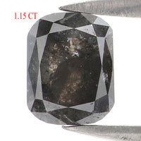 Natural Loose Cushion Diamond, Salt And Pepper Diamond, Natural Loose Diamond, Cushion Cut Diamond, 1.15 CT Cushion Shape Diamond L2857