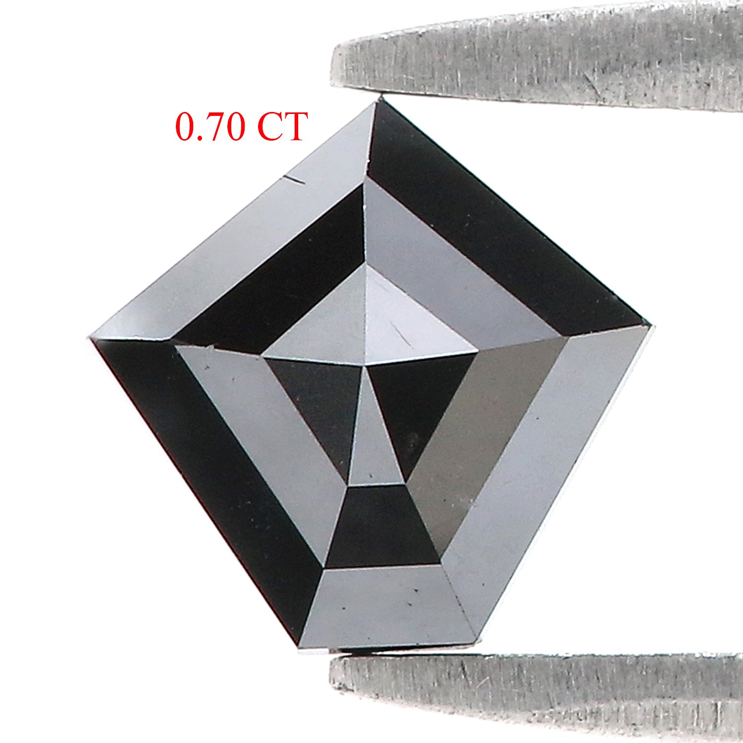 0.70 CT Natural Loose Pentagon Shape Diamond Black Color Pentagon Diamond 6.25 MM Natural Loose Black Color Pentagon Rose Cut Diamond LQ9764