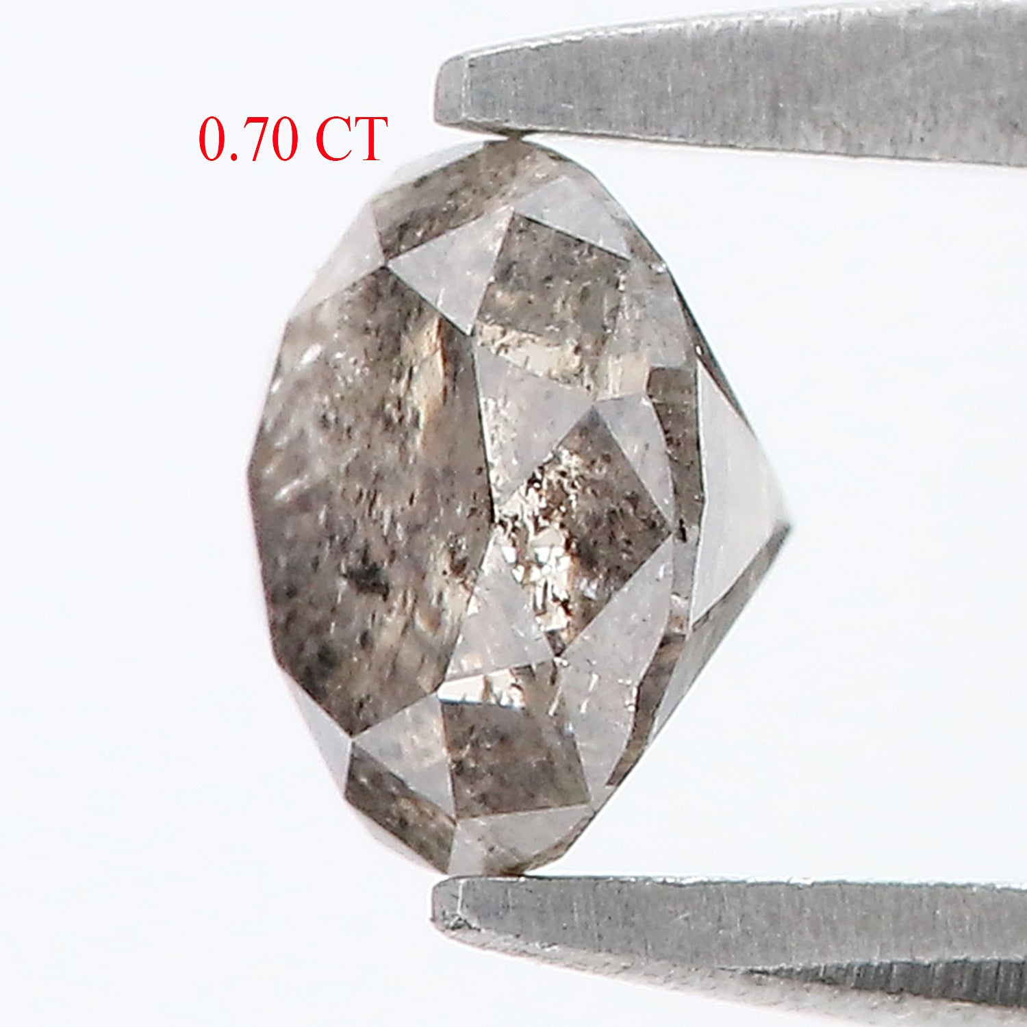 0.70 CT Natural Loose Round Shape Diamond Salt And Pepper Round Diamond 5.35 MM Natural Black Grey Color Round Brilliant Cut Diamond LQ065
