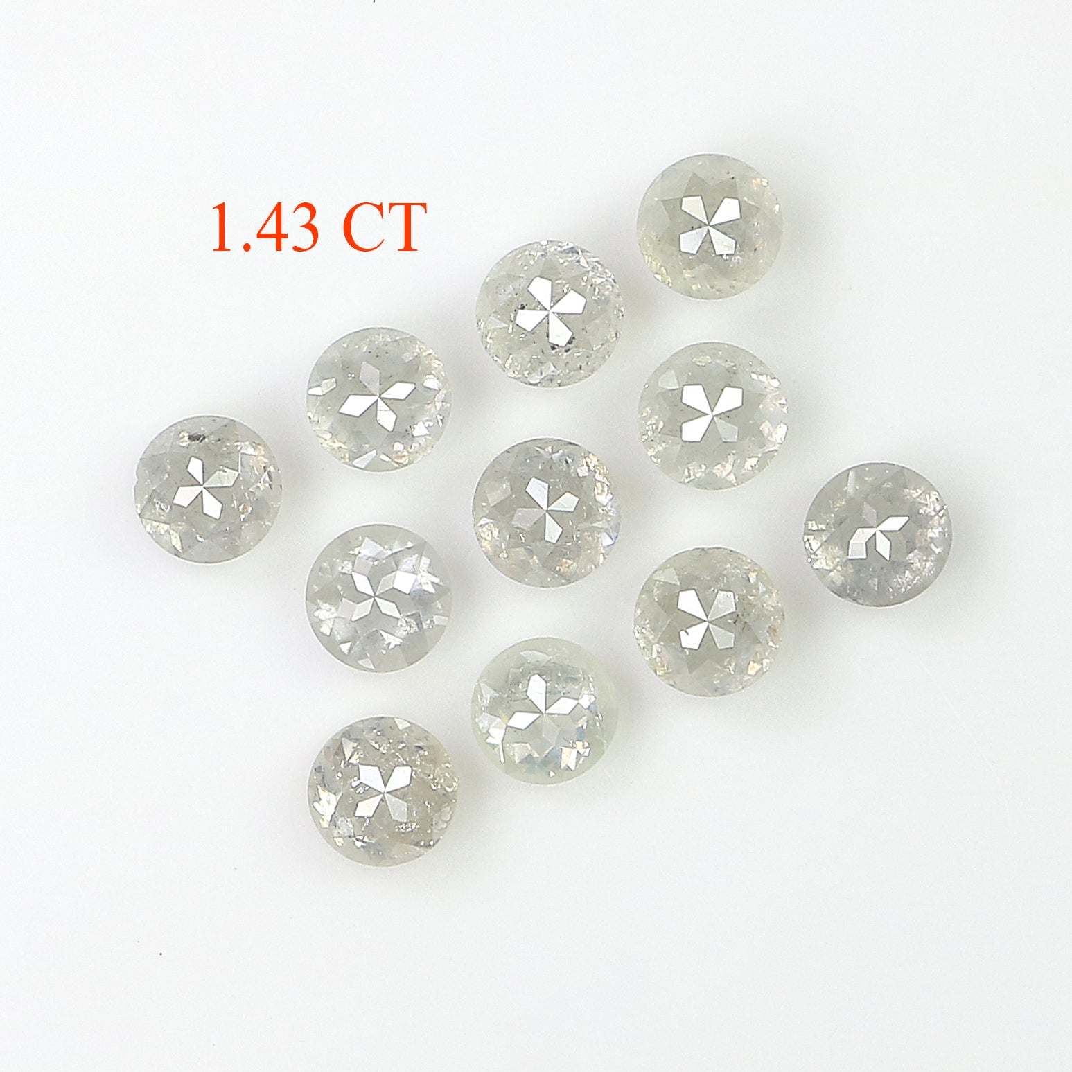 1.35 CT Natural Loose Round Rose Cut Diamond Grey Color Round Shape Diamond 2.90 MM Natural Loose Grey Color Round Rose Cut Diamond LQ3217
