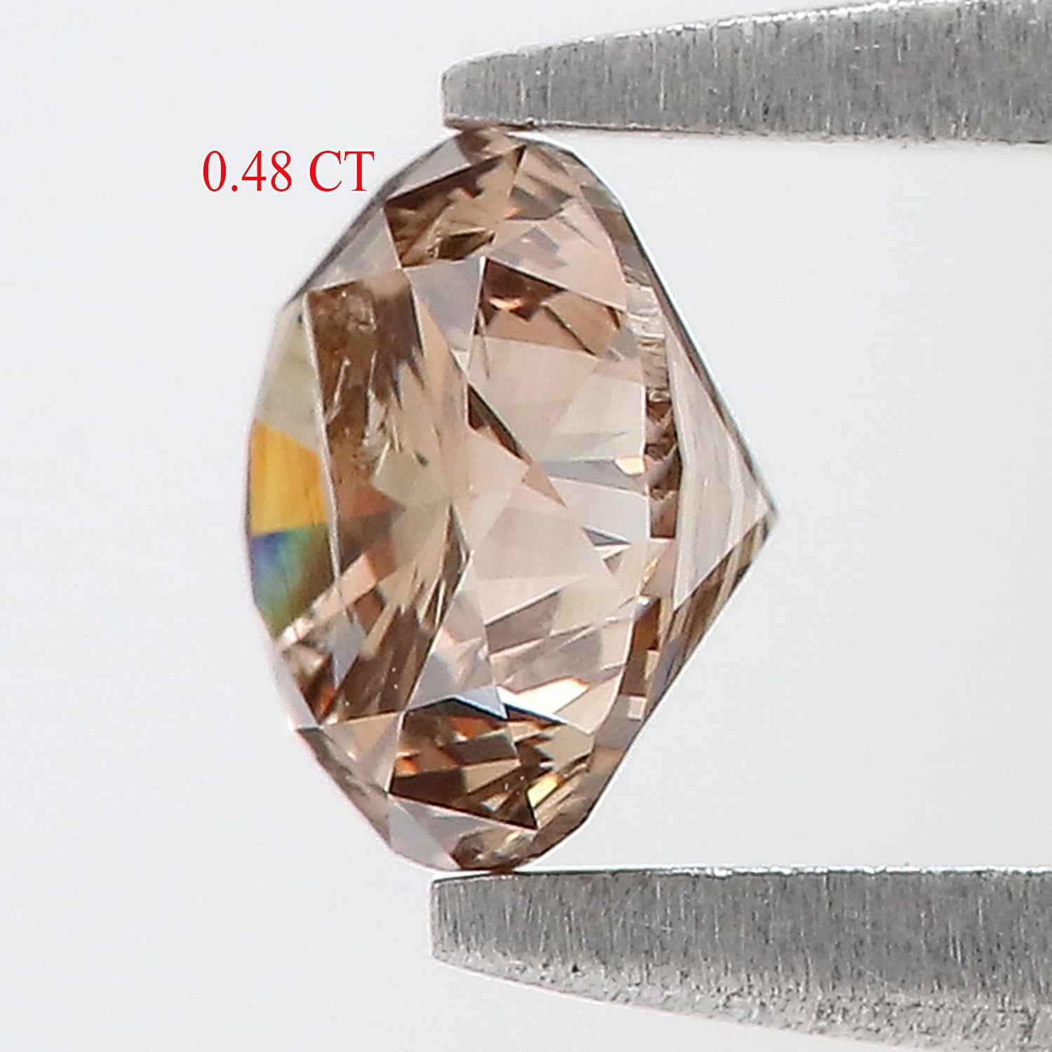 0.48 Ct Natural Loose Round Shape Diamond Brown Color Round Cut Diamond 4.85 MM Natural Brown Diamond Round Brilliant Cut Diamond LQ775