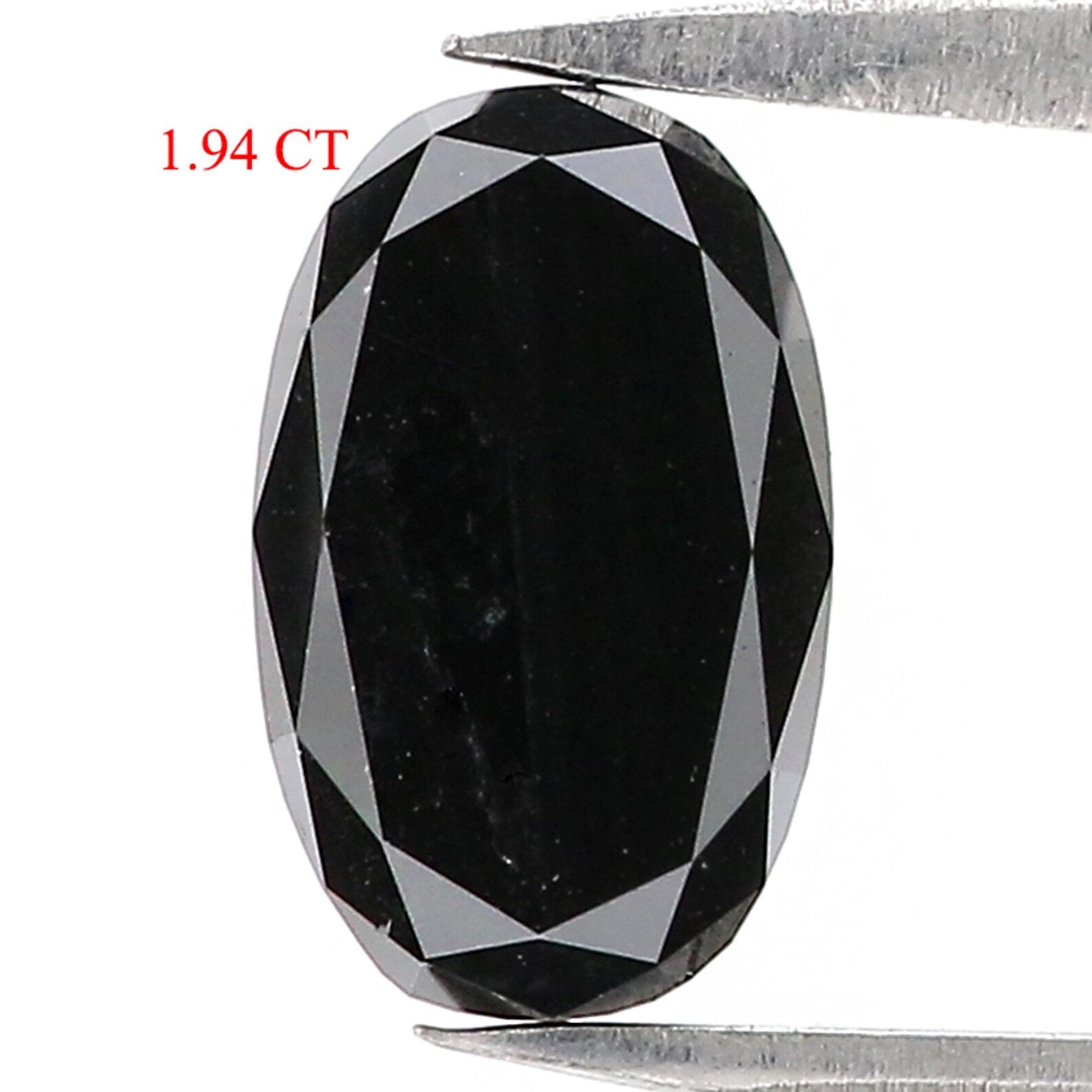 1.94 Ct Natural Loose Oval Shape Diamond Black Color Oval Cut Diamond 9.15 MM Natural Loose Diamond Black Oval Shape Rose Cut Diamond KDN375