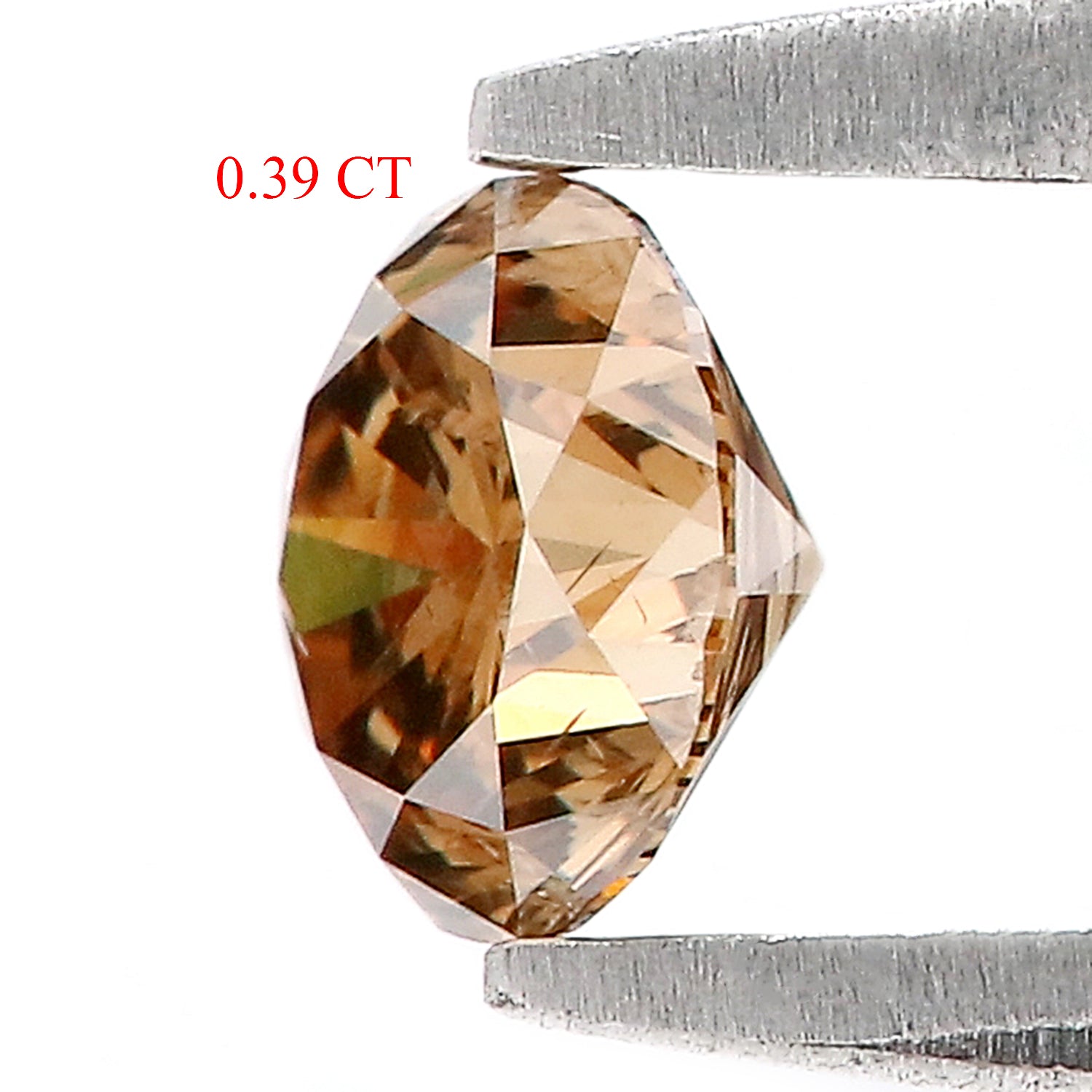 0.39 Ct Natural Loose Round Shape Diamond Brown Color Round Cut Diamond 4.65 MM Natural Loose Brown Color Round Brilliant Cut Diamond LQ672