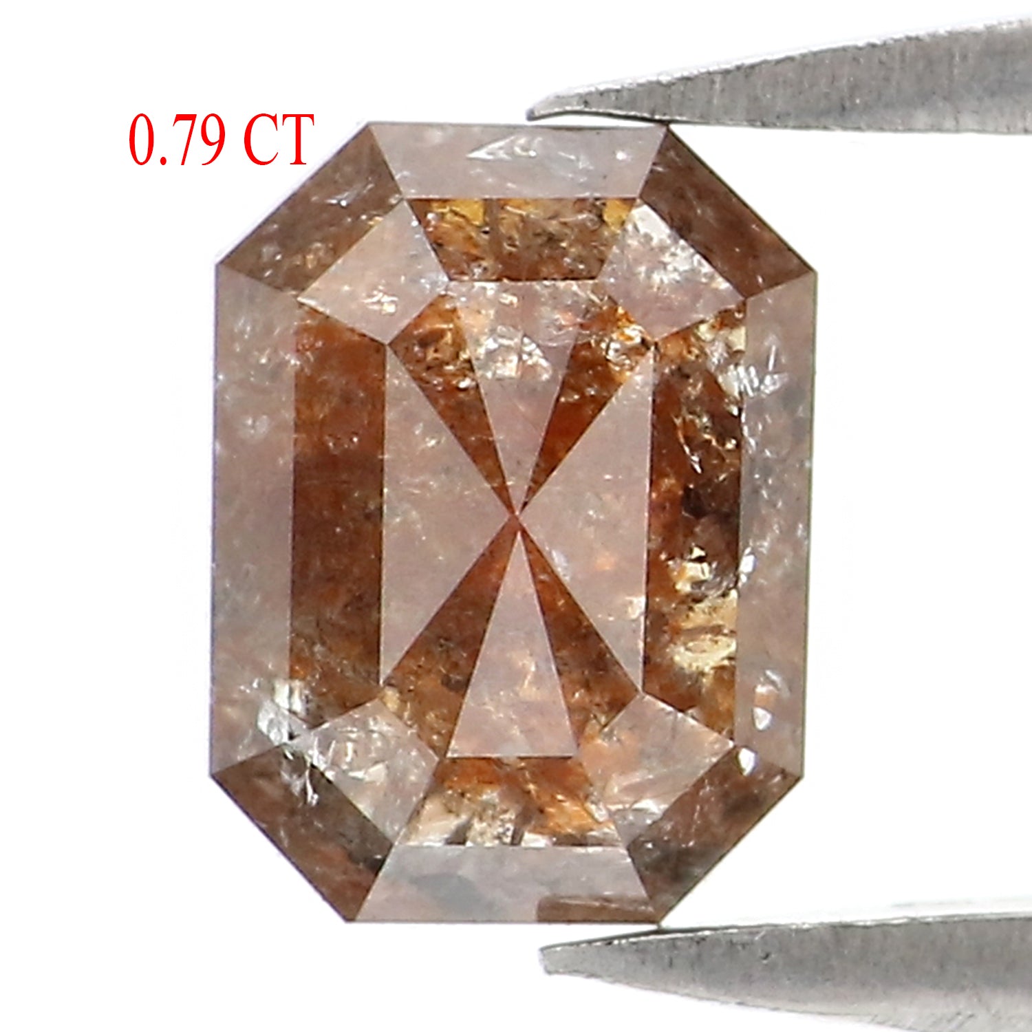 0.79 Ct Natural Loose Emerald Cut Diamond Brown Color Emerald Diamond 6.20 MM Natural Loose Diamond Brown Color Emerald Cut Diamond QL652