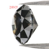 Natural Loose Round Diamond, Black Color Round Diamond, Natural Loose Diamond, Brilliant Cut Diamond, Round Cut, 2.93 CT Round Shape KDL389