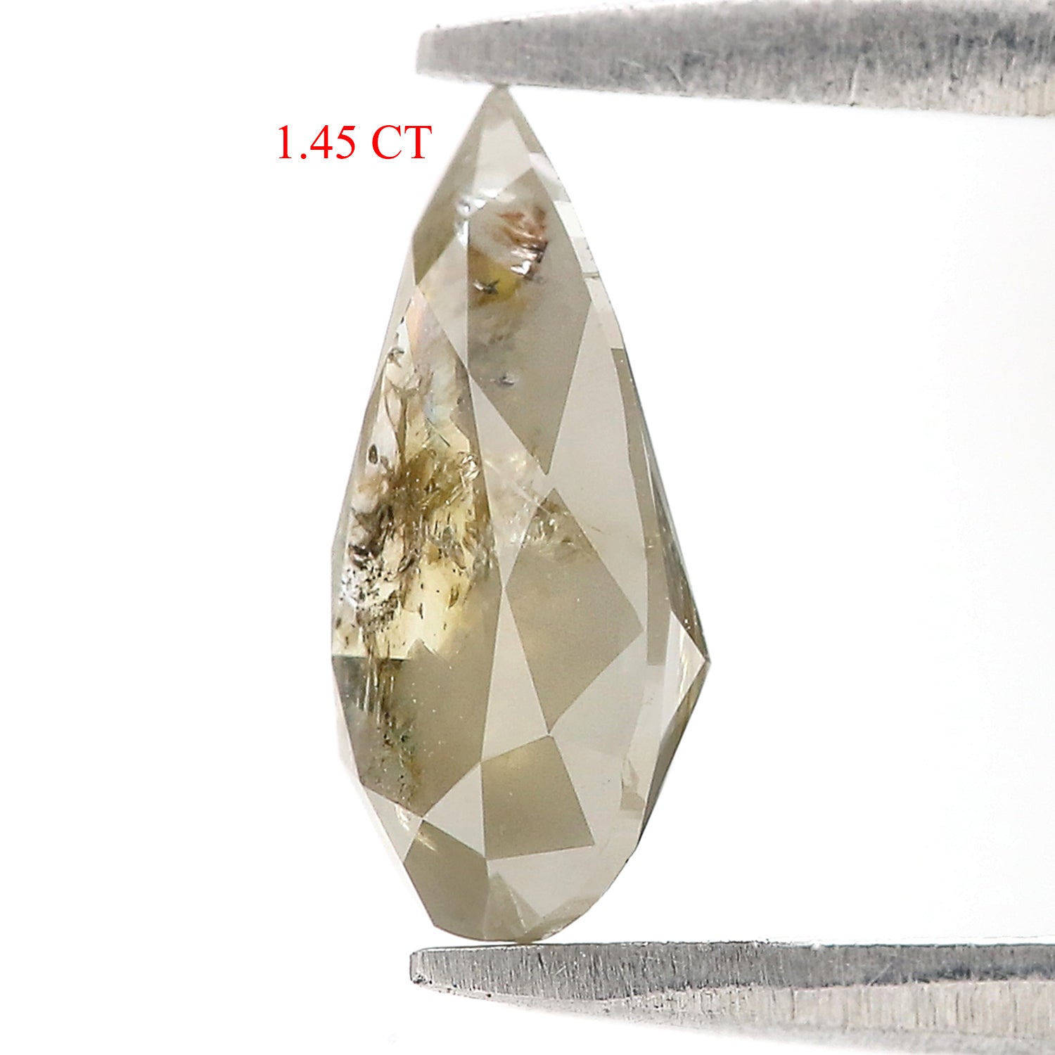 1.45 CT Natural Loose Pear Shape Diamond Grey Color Pear Cut Diamond 9.65 MM Natural Loose Diamond Pear Brilliant Cut Diamond N2667