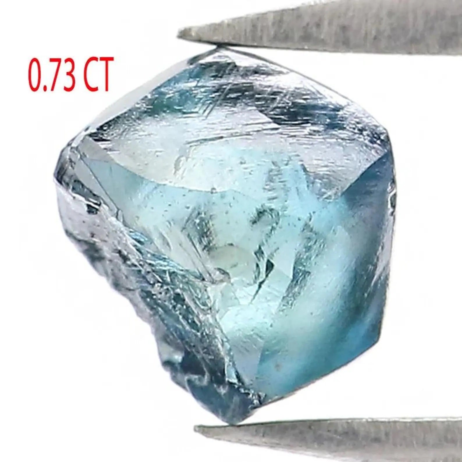 0.73 CT Natural Loose Crystal Rough Shape Diamond Blue Color Uncut Diamond 5.05 MM Natural Loose Diamond Rough Irregular Cut Diamond NQ2013