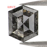 Natural Loose Hexagon Diamond, Salt And Pepper Hexagon Diamond, Natural Loose Diamond, Hexagon Cut Diamond, 0.89 CT Hexagon Shape L2968
