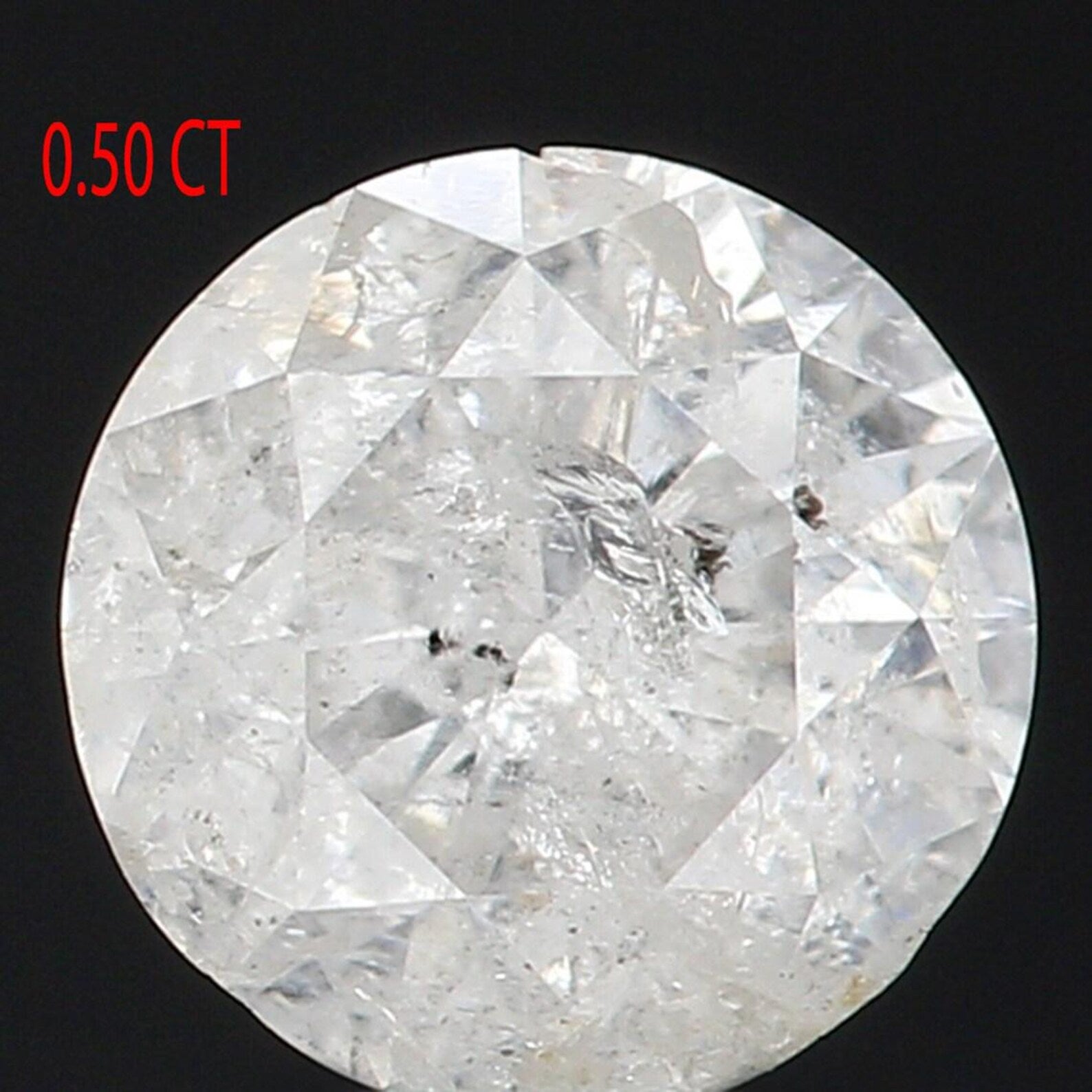 0.50 Ct Natural Loose Round Shape Diamond Grey Color Round Cut Diamond 4.85 MM Natural Loose Grey Color Round Brilliant Cut Diamond NQ957