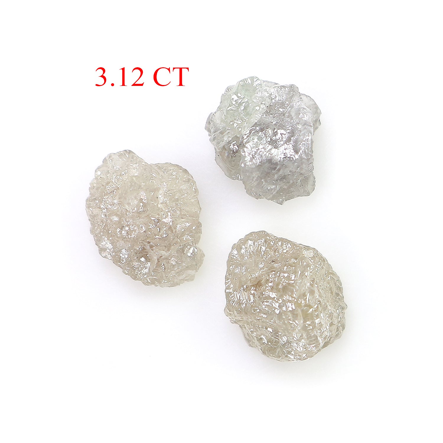 3.92 CT Natural Loose Rough Shape Diamond Grey Color Rough Uncut Diamond 7.80 MM Natural Grey Diamond Rough Irregular Cut Diamond LQ3363