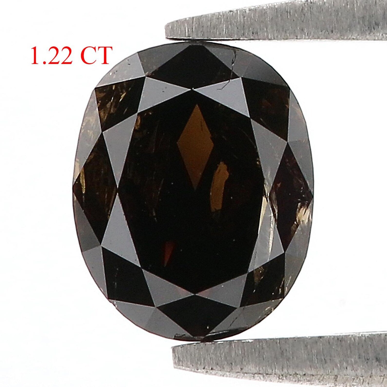 1.22 CT Natural Loose Oval Shape Diamond Brown Color Oval Cut Diamond 7.20 MM Natural Loose Diamond Brown Color Oval Rose Cut Diamond NQ1094