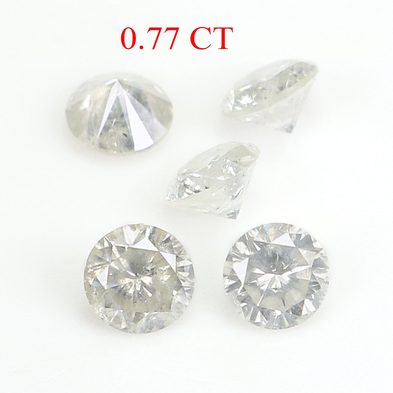0.77 CT Natural Loose Round Shape Diamond Fancy Grey Color Round Cut Diamond 3.45 MM Natural Grey Color Round Brilliant Cut Diamond L3461