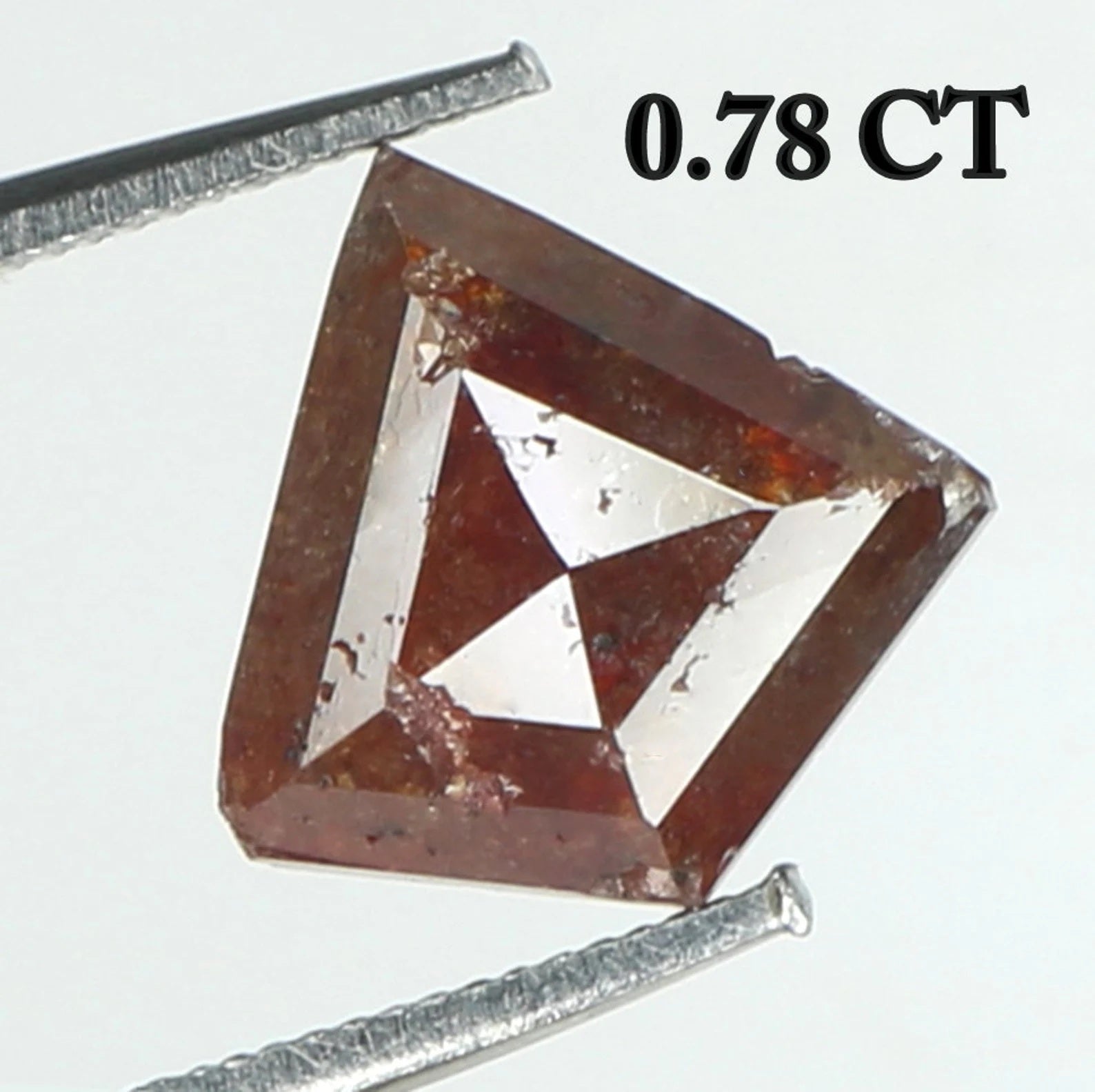 0.78 Ct Natural Loose Shield Shape Diamond Brown Color Shield Cut Diamond 6.80 MM Natural Loose Diamond Brown Shield Rose Cut Diamond N8232