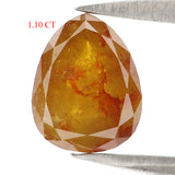 Natural Loose Pear Diamond, Brown Color Pear Cut Diamond, Natural Loose Diamond, Pear Rose Cut Diamond, 1.10 CT Pear Shape Diamond KDL2845