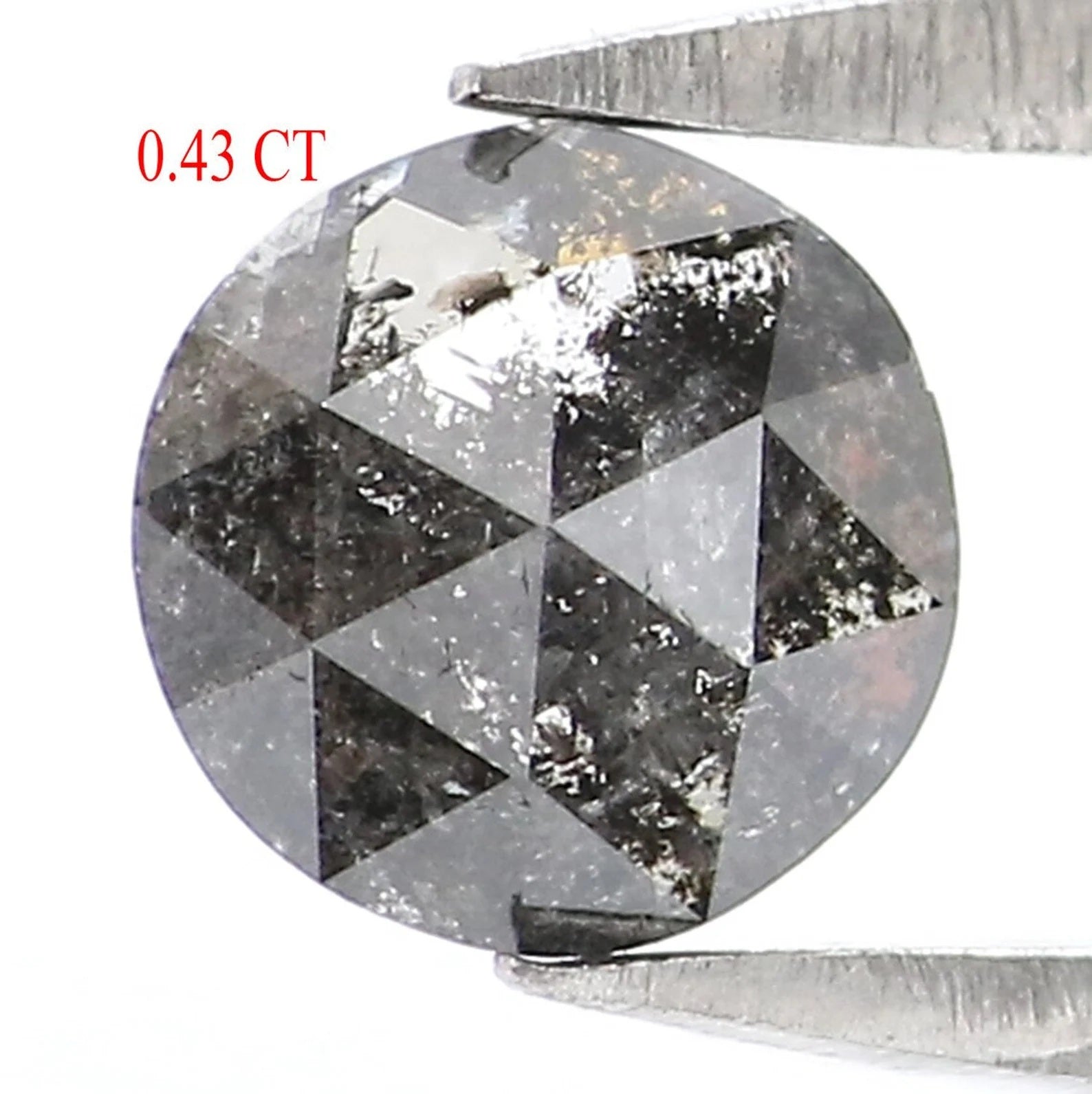 0.43 CT Natural Loose Round Rose Cut Diamond Salt And Pepper Round Diamond 4.65 MM Natural Loose Diamond Round Shape Rose Cut Diamond NQ7683