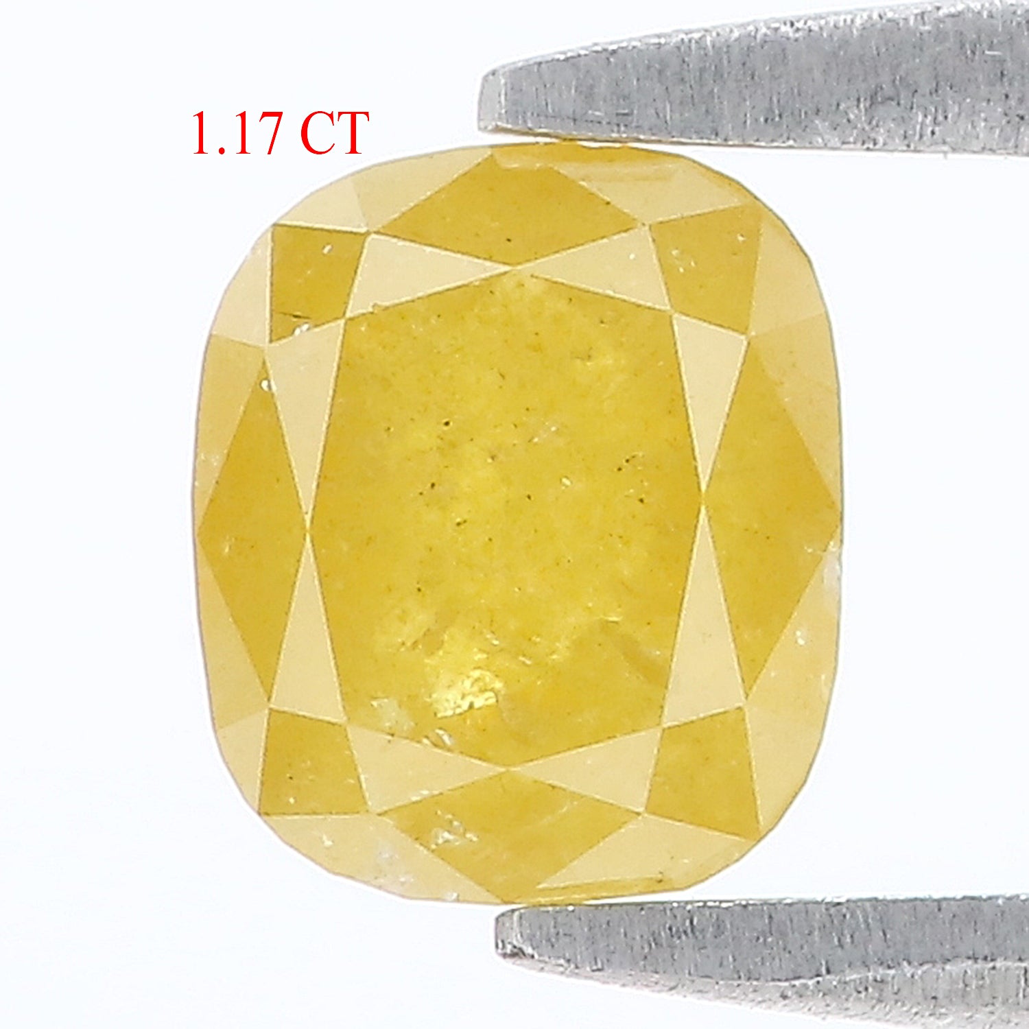 1.17 CT Natural Loose Cushion Shape Diamond Yellow Color Cushion Cut Diamond 5.95 MM Natural Yellow Color Cushion Rose Cut Diamond LQ9233