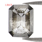 Natural Loose Emerald Diamond, Salt And Pepper Emerald Diamond, Natural Loose Diamond, Emerald Cut Diamond, 1.50 CT Emerald Shape L2973