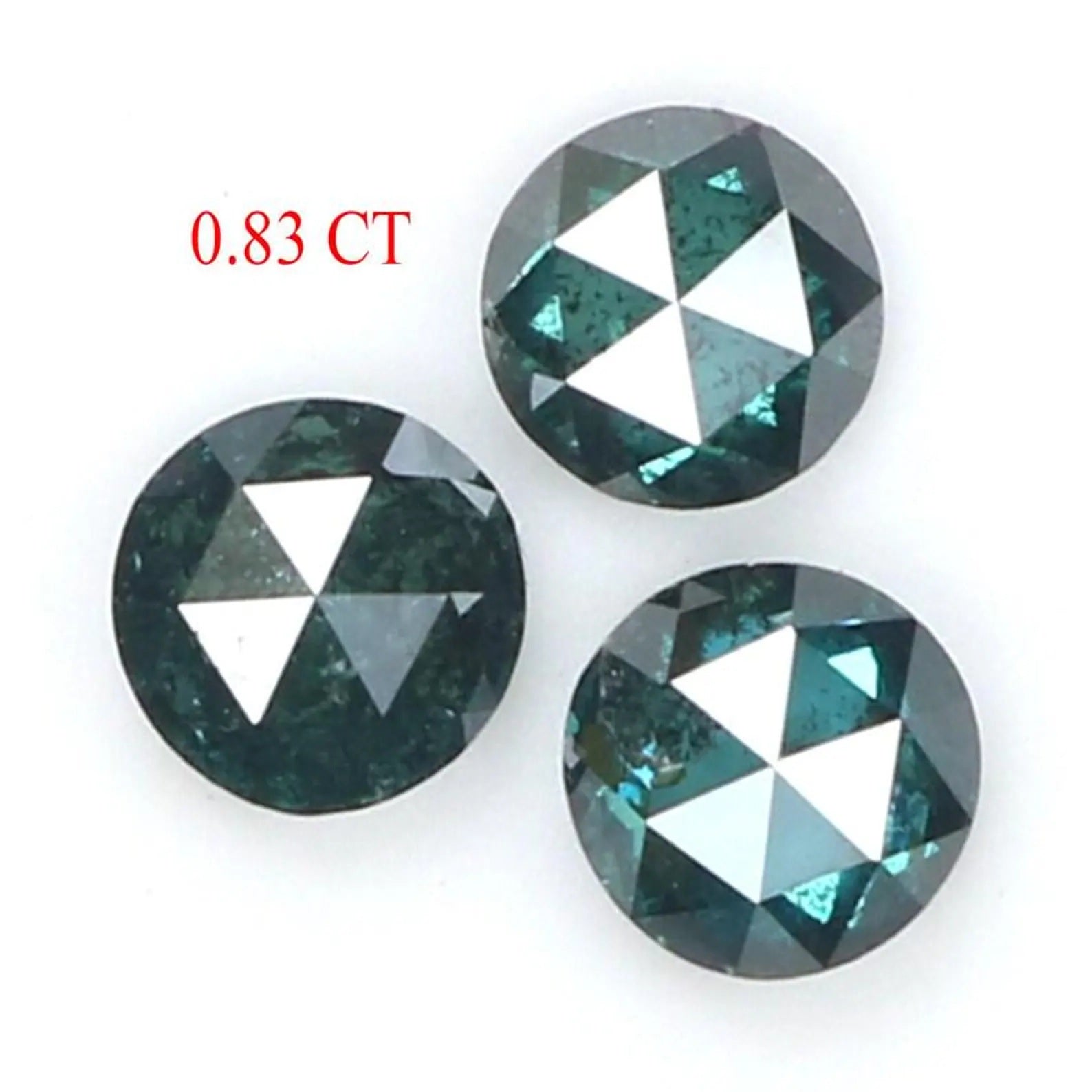 0.83 CT Natural Loose Round Shape Diamond Blue Color Round Diamond 4.00 MM Natural Loose Diamond Blue Color Round Rose Cut Diamond NQ9383