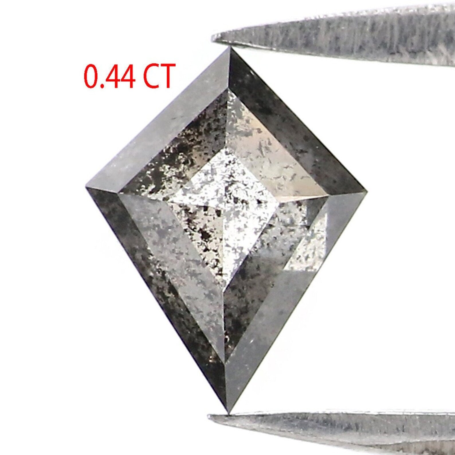 0.44 CT Natural Loose Kite Cut Diamond Salt And Pepper Diamond 6.75 MM Natural Loose Diamond Black Grey Color Kite Rose Cut Diamond NQ2167