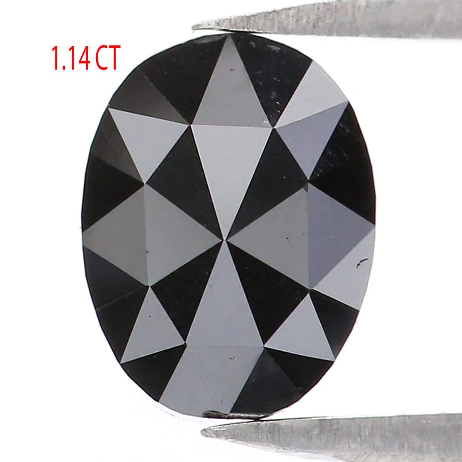 1.14 Ct Natural Loose Oval Shape Diamond Black Color Oval Cut Diamond 7.70 MM Natural Loose Diamond Black Oval Rose Cut Diamond QN1976