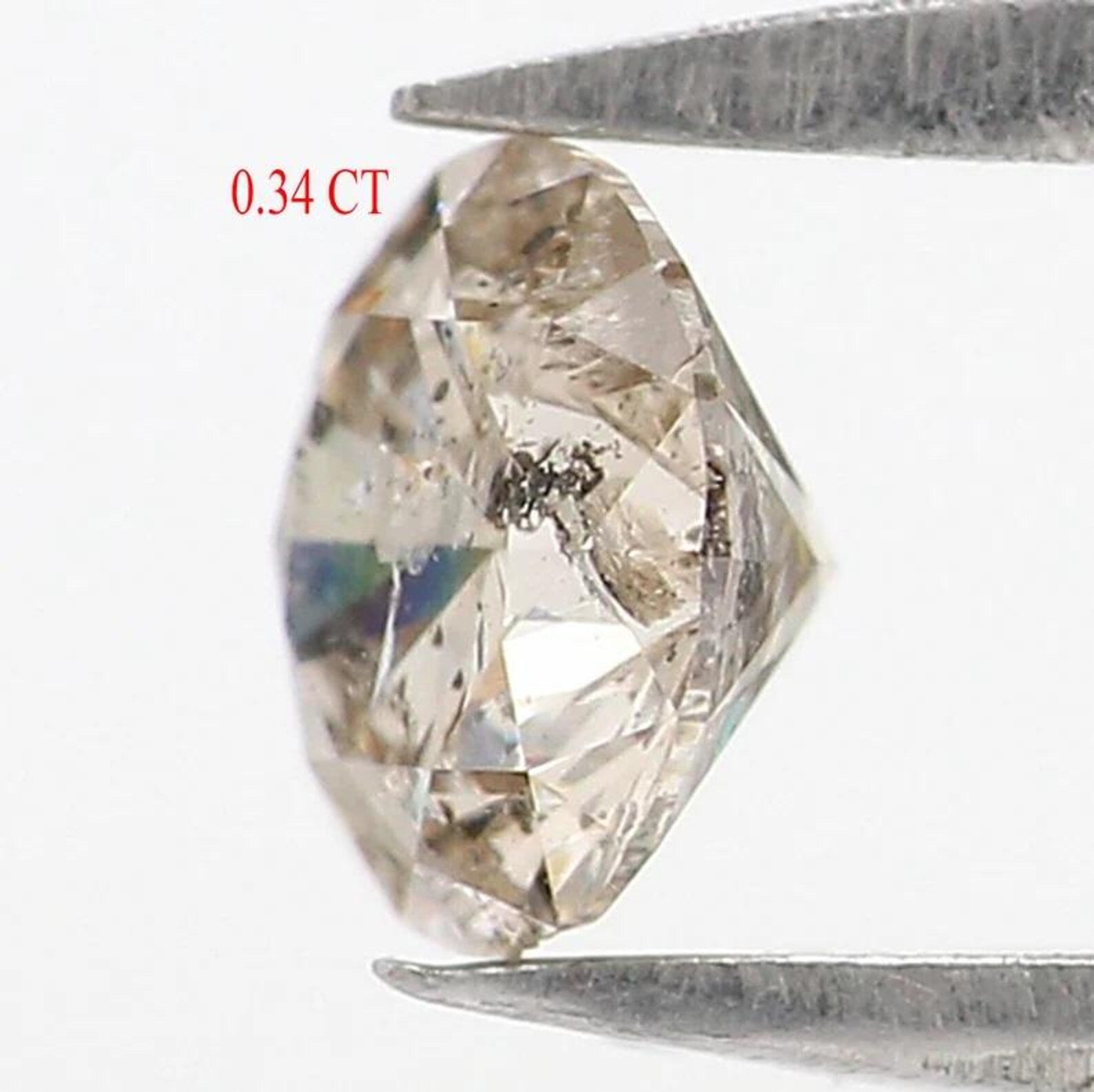 0.34 CT Natural Loose Round Shape Diamond Brown Color Round Cut Diamond 4.50 MM Natural Loose Brown Color Round Brilliant Cut Diamond NQ7354