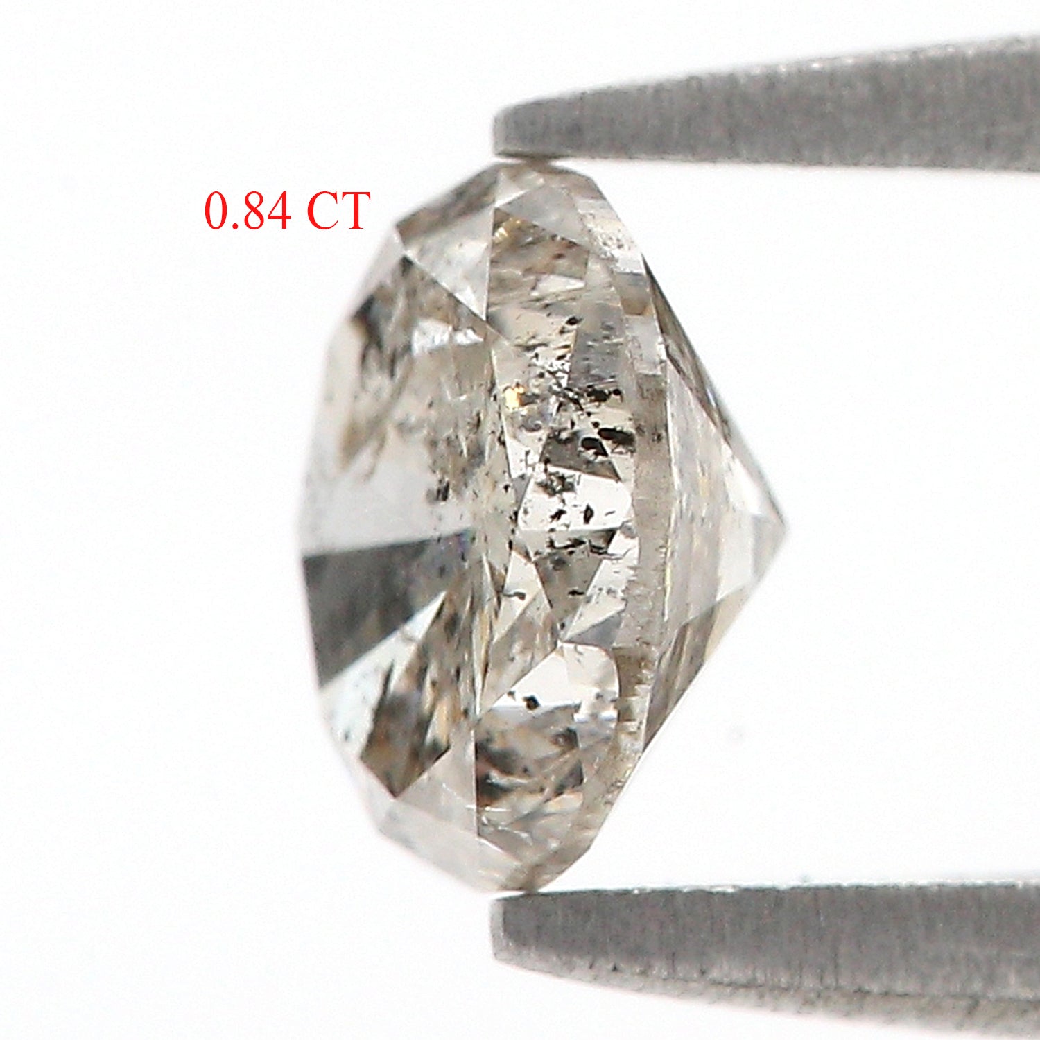 0.84 CT Natural Loose Round Shape Diamond Salt And Pepper Round Diamond 5.90 MM Natural Black Grey Color Round Brilliant Cut Diamond LQ8750
