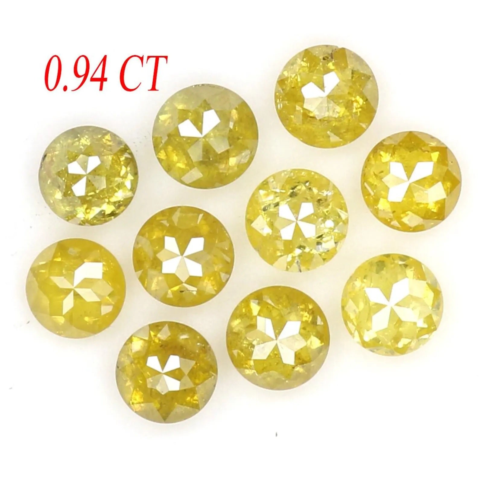 0.94 CT Natural Loose Round Shape Diamond Yellow Color Round Cut Diamond 2.50 MM Natural Diamond Yellow Color Round Rose Cut Diamond NQ393