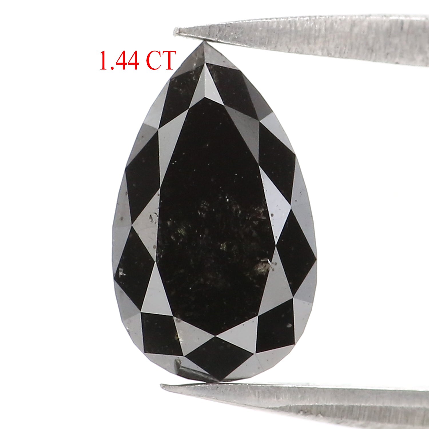 1.44 CT Natural Loose Pear Shape Diamond Black Color Pear Shape Diamond 9.30 MM Natural Loose Diamond Black Pear Rose Cut Diamond LC10