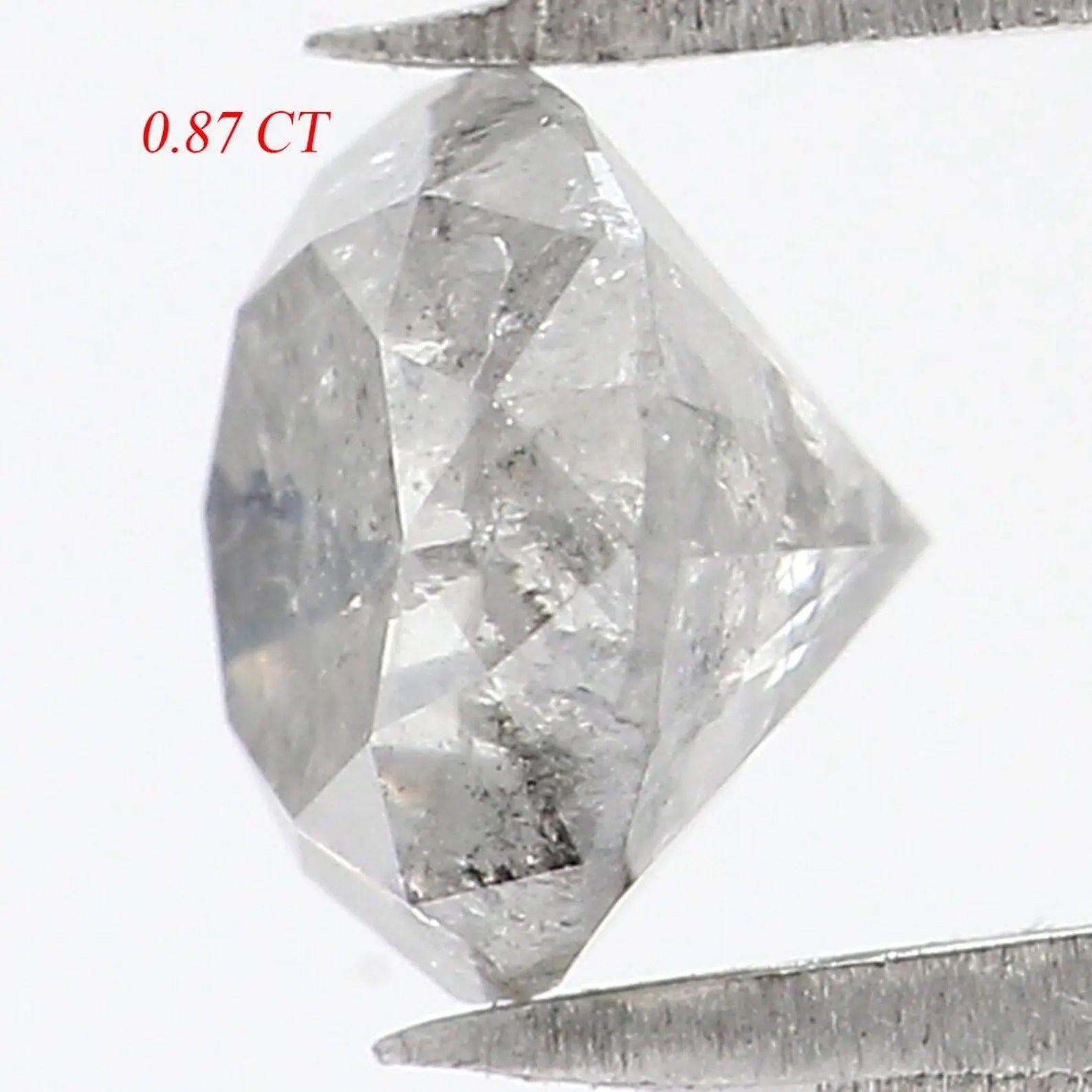 0.87 CT Natural Loose Round Shape Diamond Grey Color Round Cut Diamond 5.60 MM Natural Loose Grey Color Round Brilliant Cut Diamond NQ8944