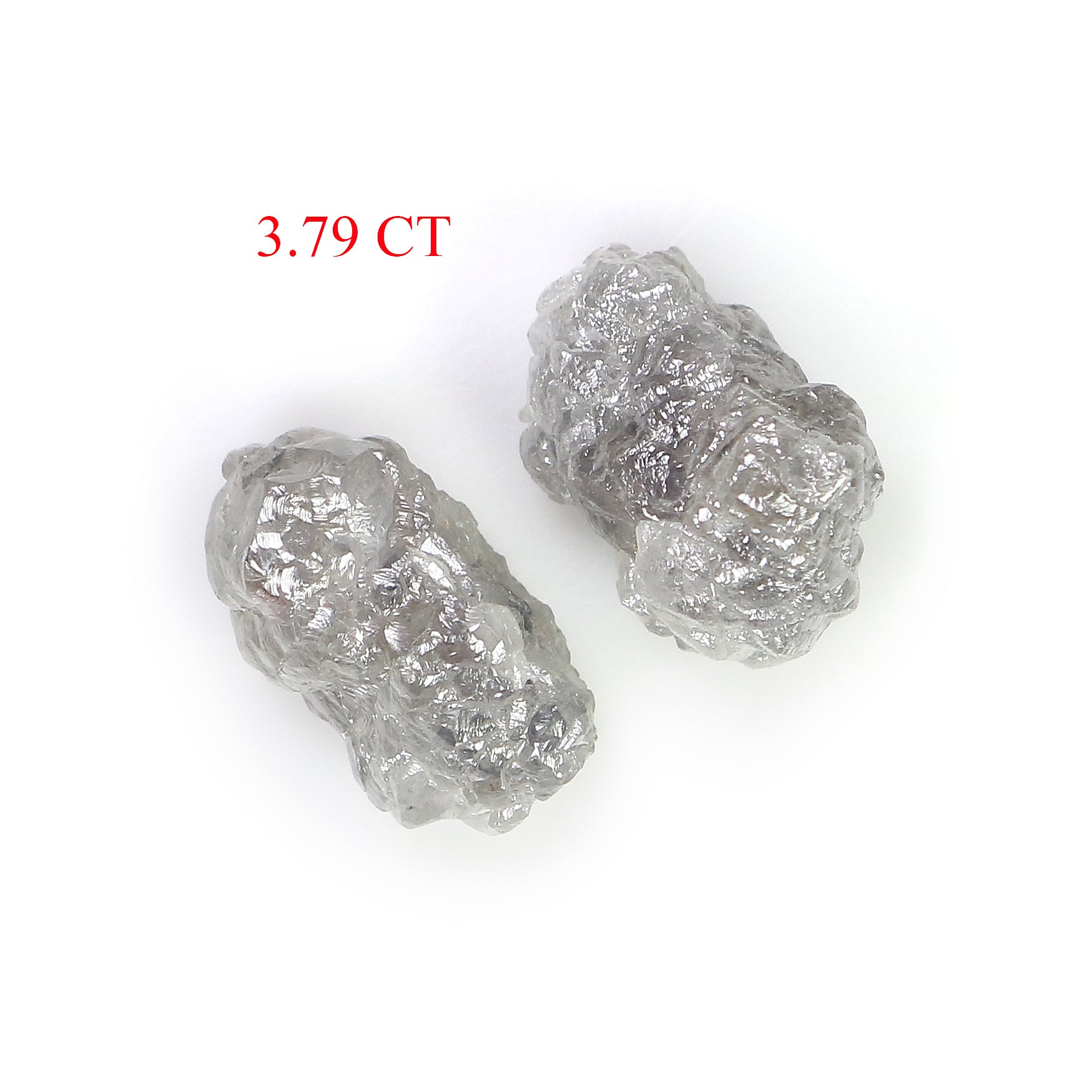 3.79 CT Natural Loose Rough Shape Diamond Grey Color Rough Uncut Diamond 9.15 MM Natural Grey Diamond Rough Irregular Cut Diamond LQ3382