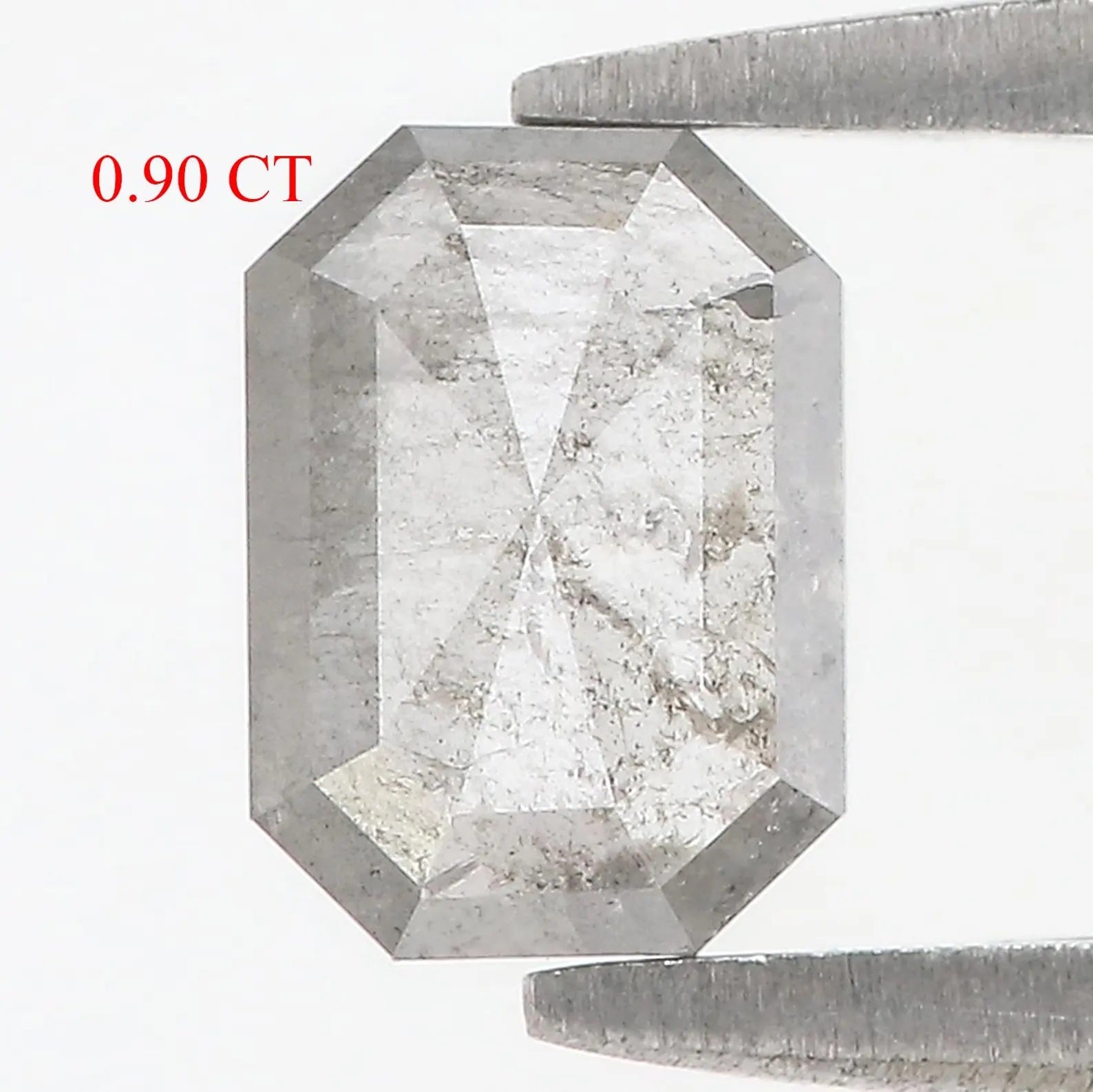 0.90 CT Natural Loose Emerald Shape Diamond Grey Color Emerald Cut Diamond 6.95 MM Natural Loose Diamond Grey Emerald Cut Diamond QN796