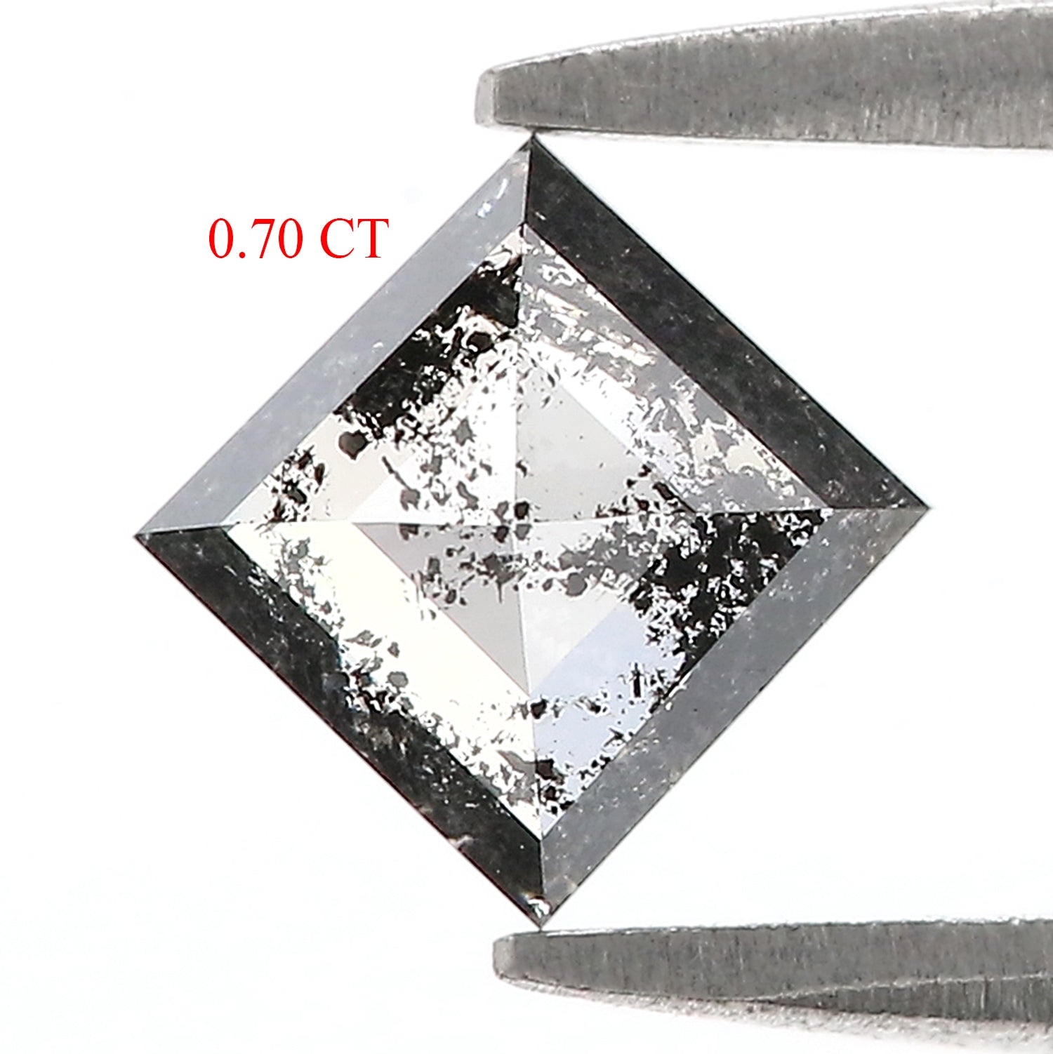 0.70 CT Natural Loose Kite Shape Diamond Salt And Pepper Kite Diamond 7.10 MM Natural Loose Black Grey Color Kite Rose Cut Diamond QN930