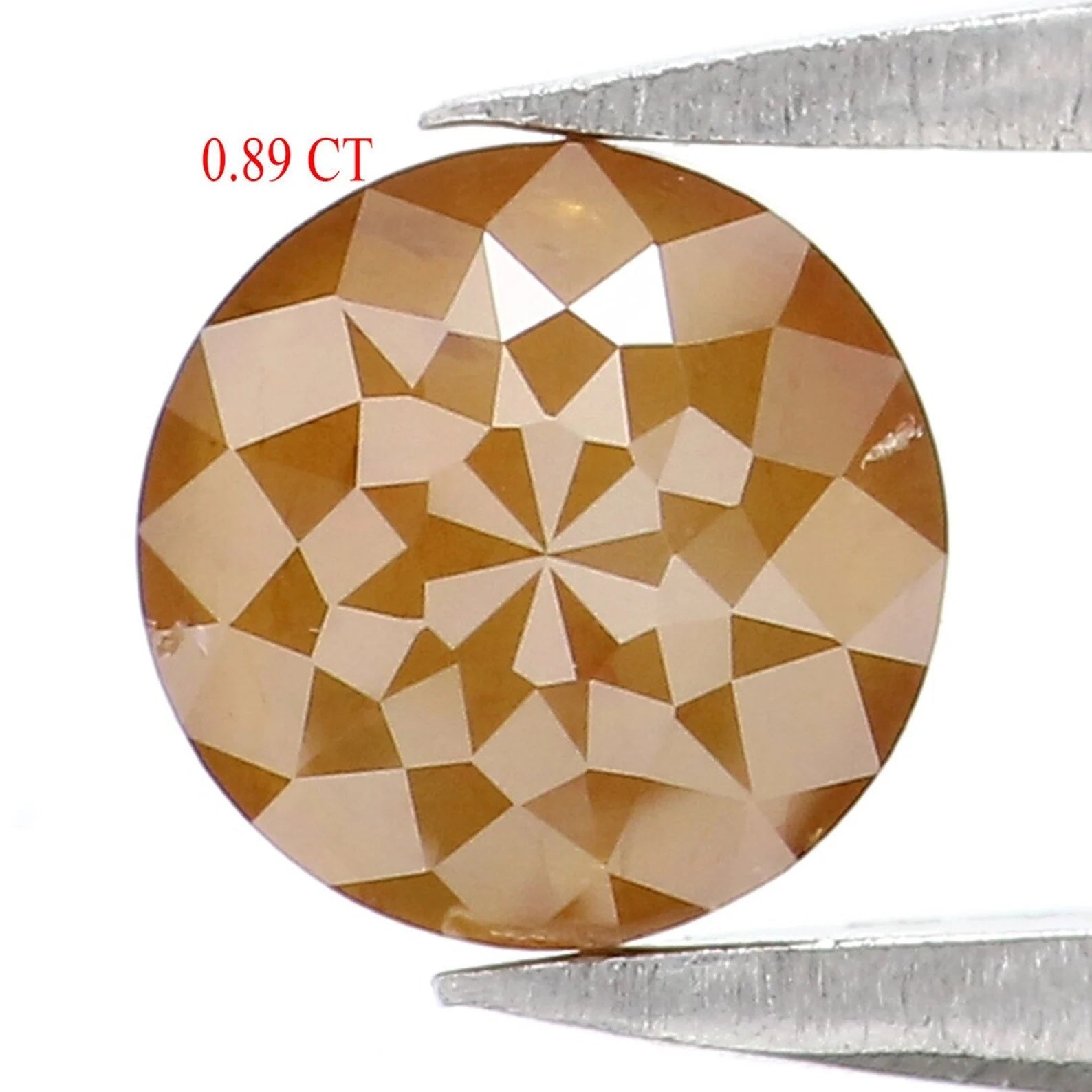 0.89 CT Natural Loose Round Shape Diamond Yellow Brown Color Round Cut Diamond 5.35 MM Natural Loose Diamond Round Rose Cut Diamond NQ101