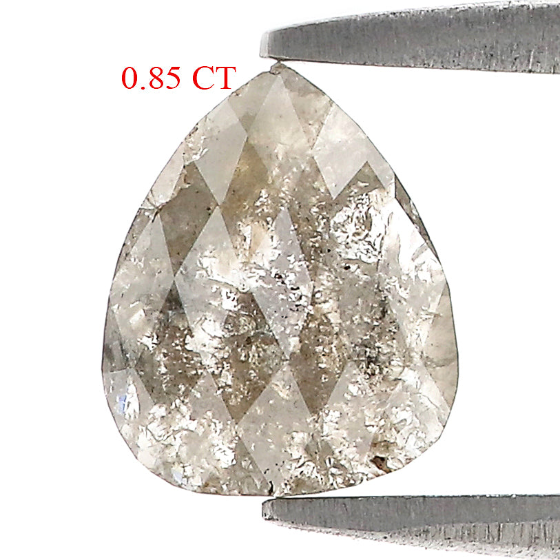 0.85 CT Natural Loose Pear Shape Diamond Grey Color Pear Cut Diamond 8.00 MM Natural Loose Grey Color Diamond Pear Rose Cut Diamond LQ6982