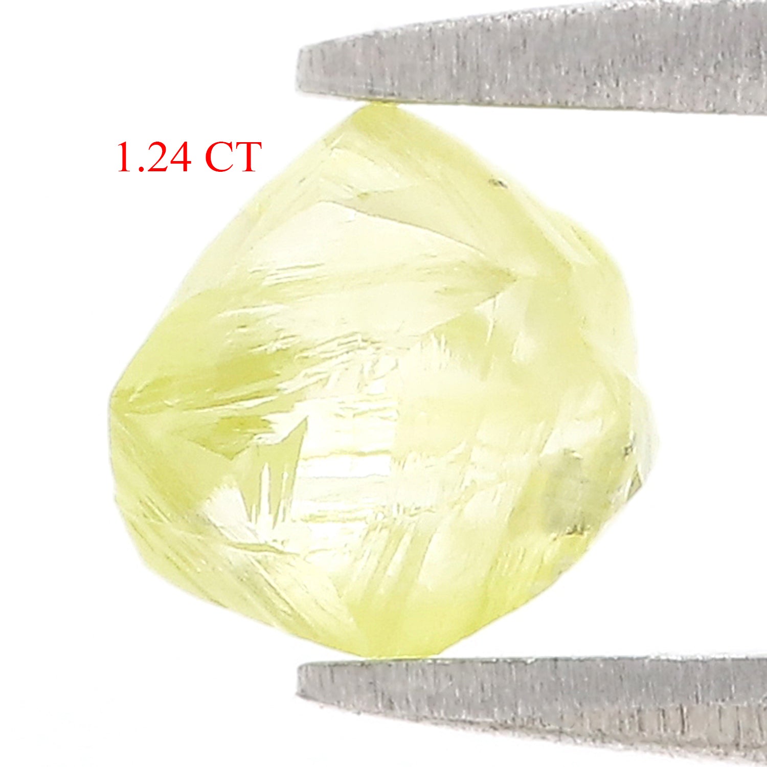 1.24 CT Natural Loose Rough Shape Diamond Yellow Color Rough Cut Diamond 6.55 MM Natural Yellow Diamond Rough Irregular Cut Diamond L3567