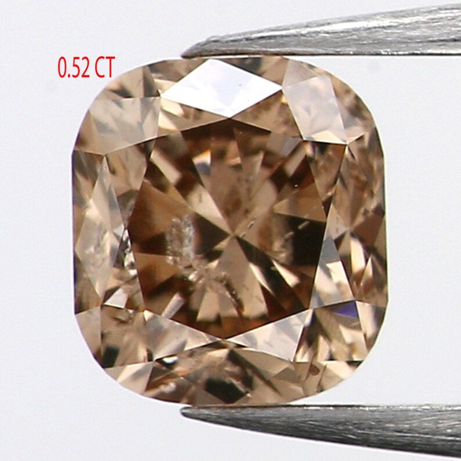 0.52 CT Natural Loose Cushion Diamond Brown Color Cushion Cut Diamond 4.60 MM Natural Loose Diamond Cushion Brilliant Cut Diamond NQ1304