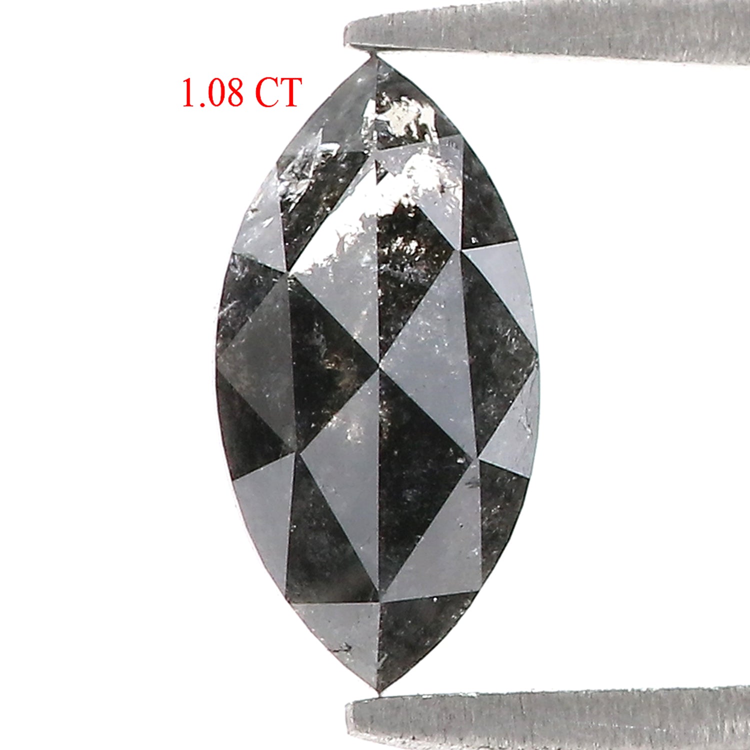 1.08 CT Natural Loose Marquise Shape Diamond Salt And Pepper Marquise Rose Cut Diamond 9.70 MM Black Grey Color Marquise Cut Diamond QL1200