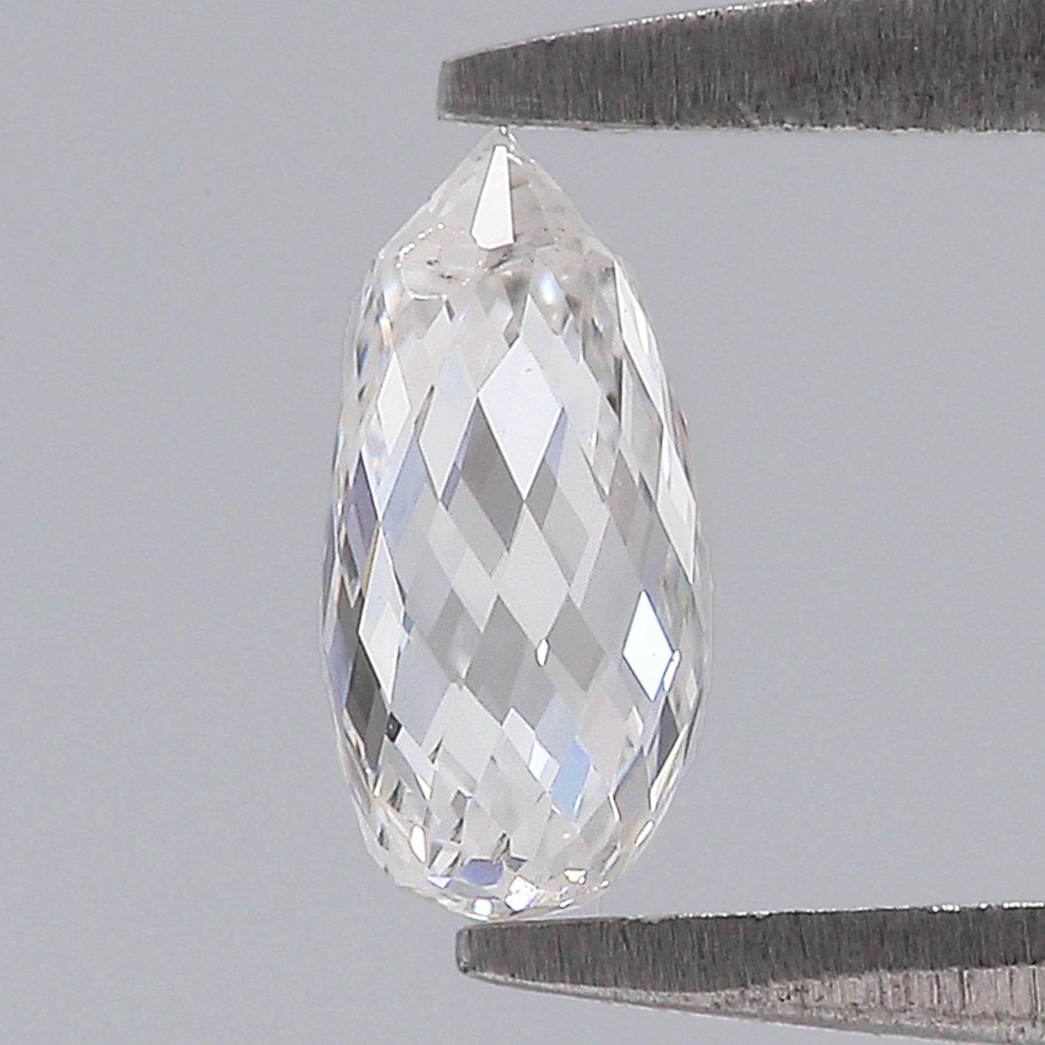 0.63 CT Lab Grown Briolette Cut Diamond White - F Color VS2 Clarity Diamond Lab Grown CVD Diamond Lab Created Drop Rose Cut Diamond L3377