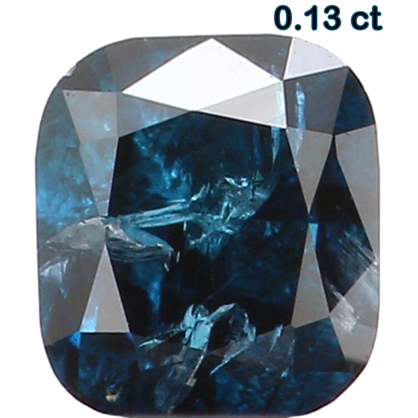 0.13 Ct Natural Loose Diamond, Cushion Diamond, Blue Diamond, Polished Diamond, Brilliant Cut Diamond, Rustic Diamond, Antique Diamond N6523