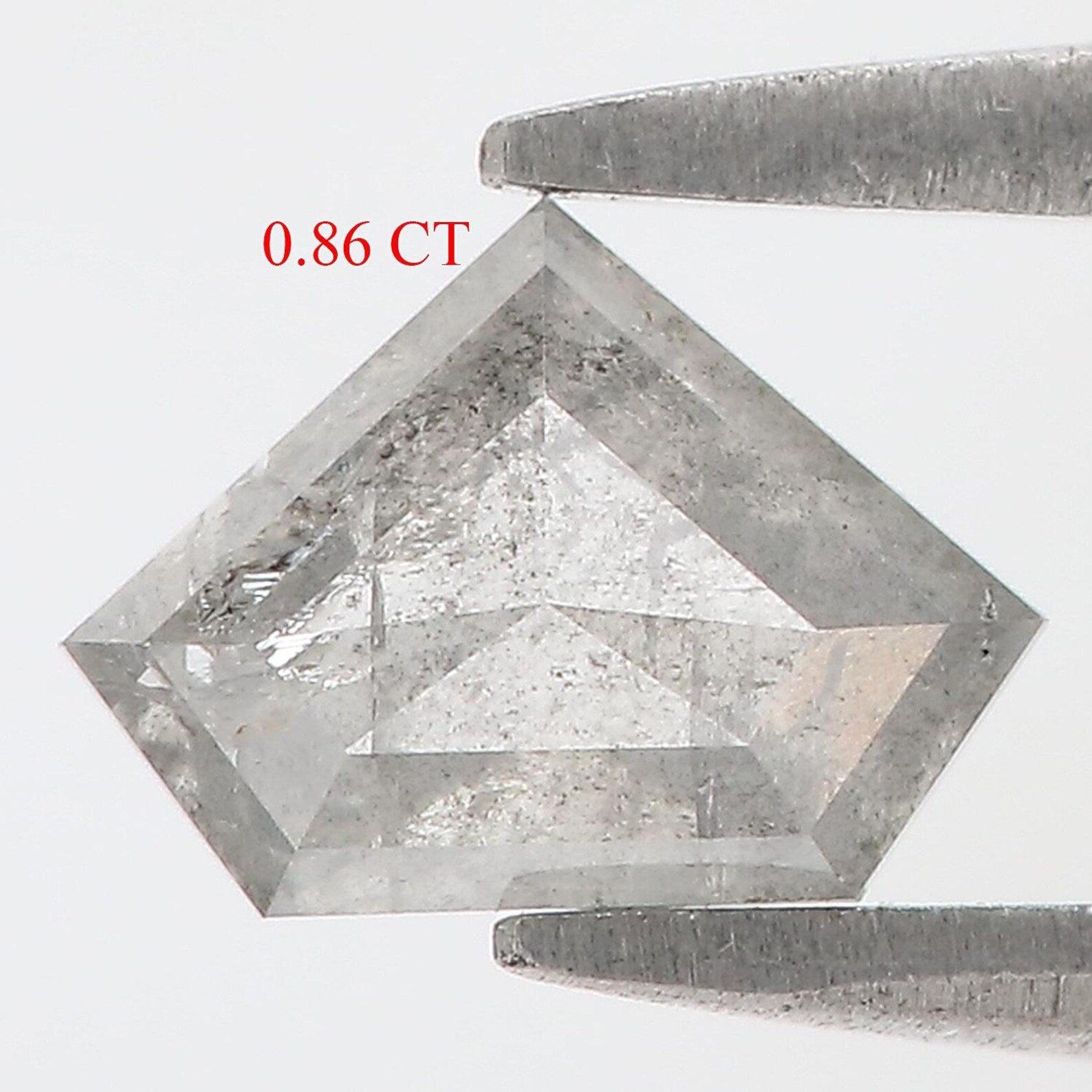 0.86 CT Natural Loose Shield Shape Diamond Salt And Pepper Shield Cut Diamond 5.55 MM Natural Diamond Shield Rose Cut Diamond QN962