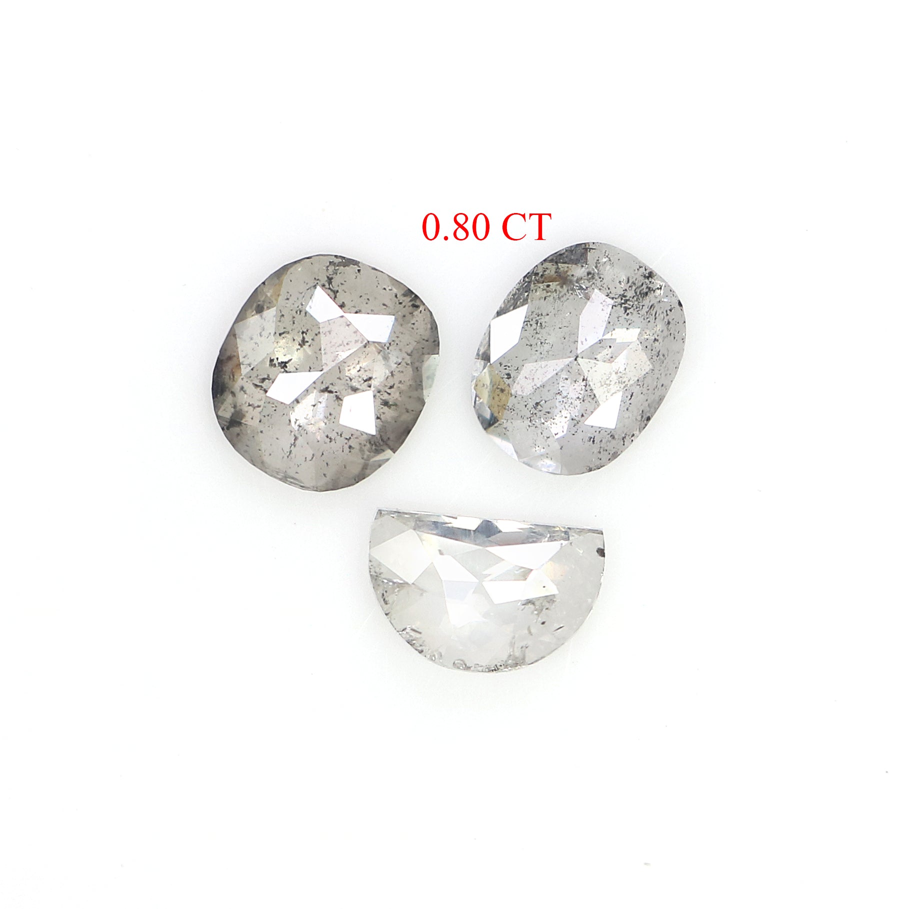 Natural Loose Mix Shape Salt And Pepper Diamond Black Grey Color 0.80 CT 4.80 MM Mix Shape Shape Rose Cut Diamond KDL184