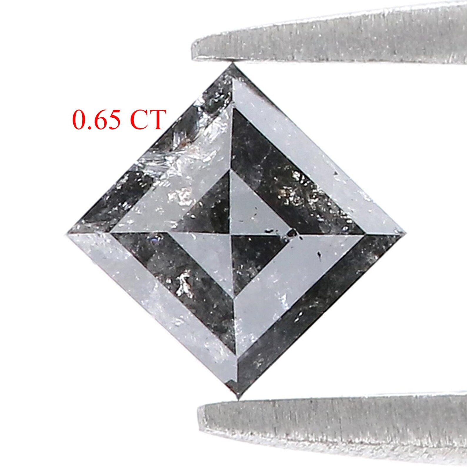 0.65 CT Natural Loose Kite Shape Diamond Black Color Kite Cut Diamond 6.75 MM Natural Loose Diamond Kite Shape Rose Cut Diamond QN808