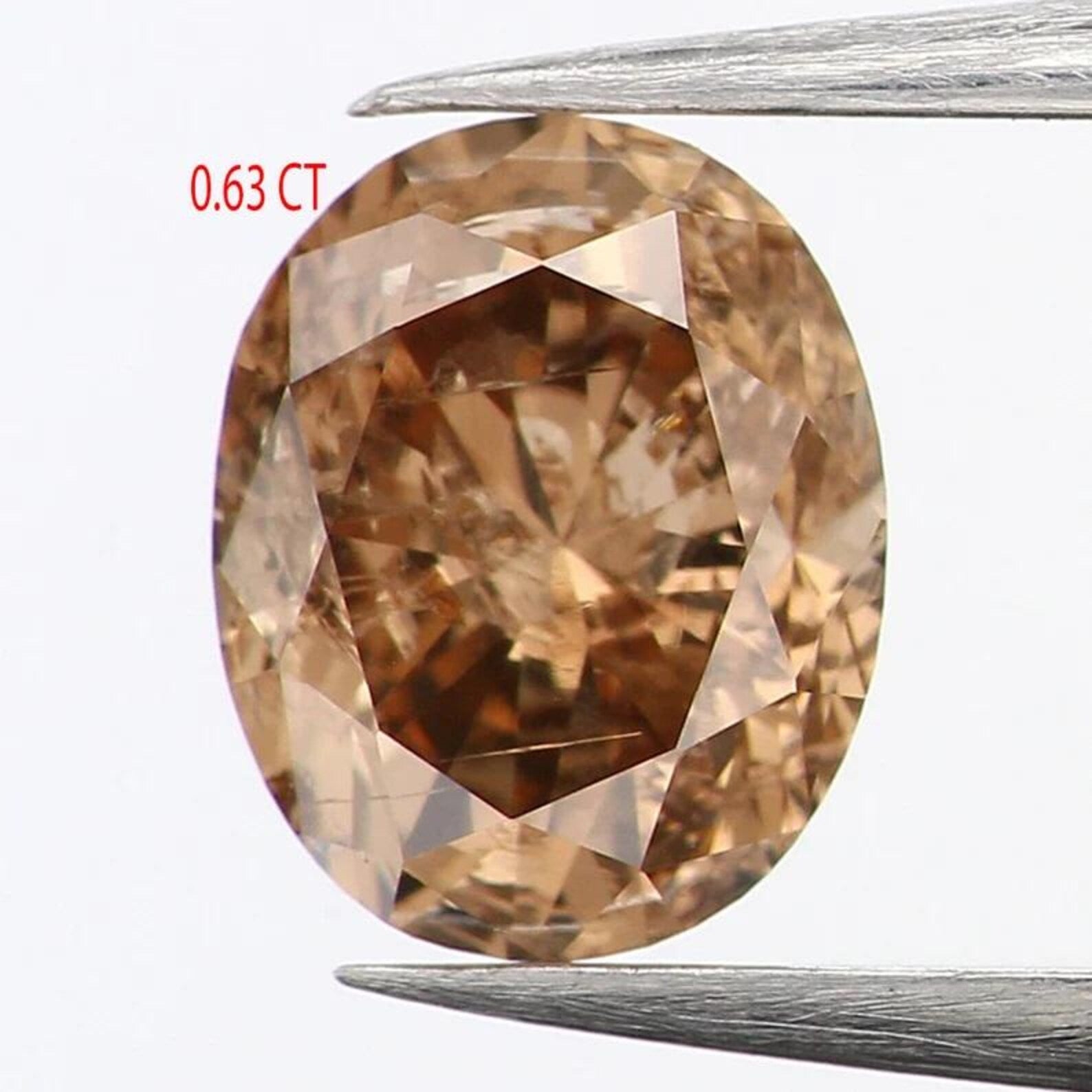 0.63 Ct Natural Loose Oval Shape Diamond Brown Color Oval Cut Diamond 5.70 MM Natural Diamond Brown Color Oval Brilliant Cut Diamond NQ1294