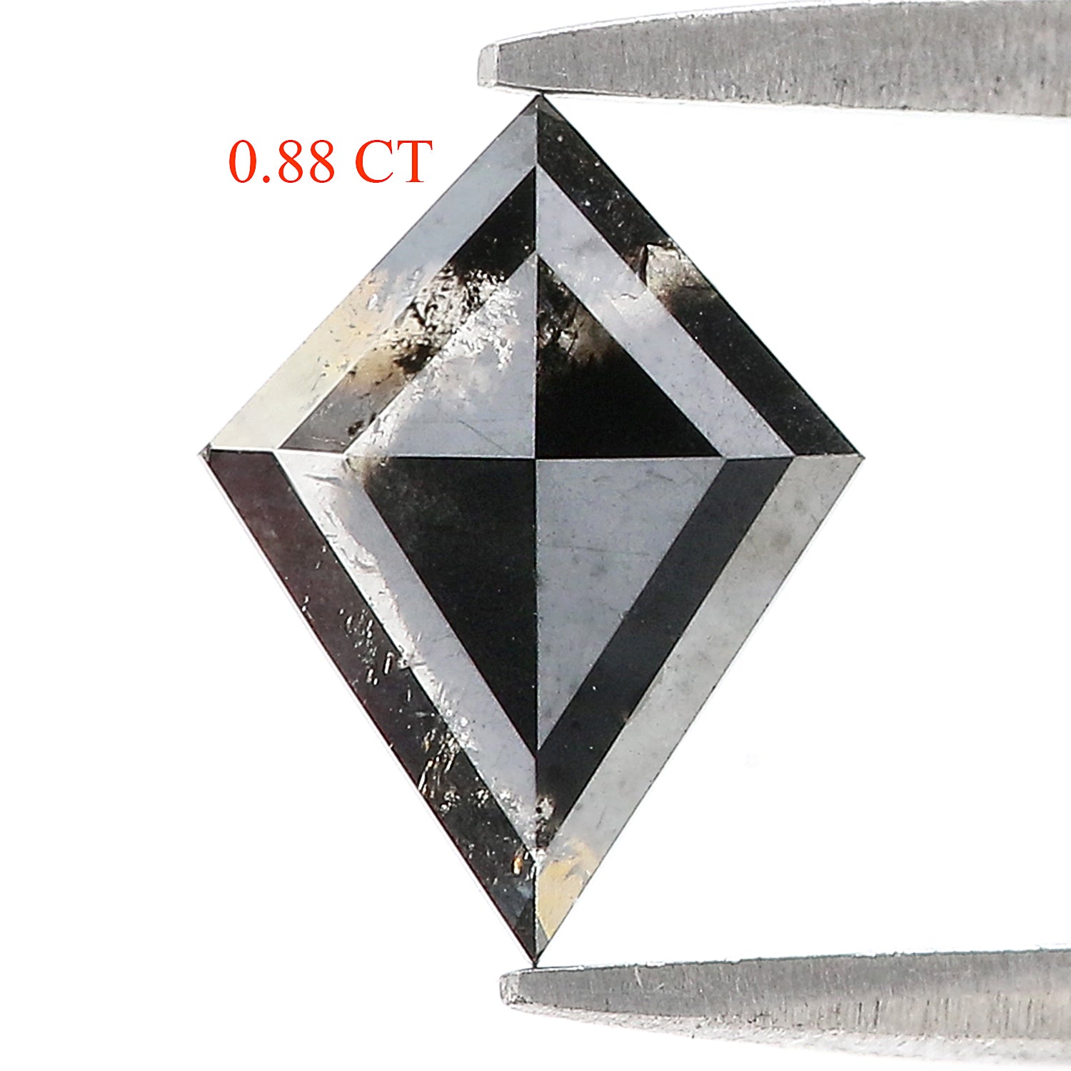 0.88 CT Natural Loose Kite Shape Diamond Salt And Pepper Kite Diamond 10.00 MM Natural Loose Black Grey Color Kite Rose Cut Diamond L3410