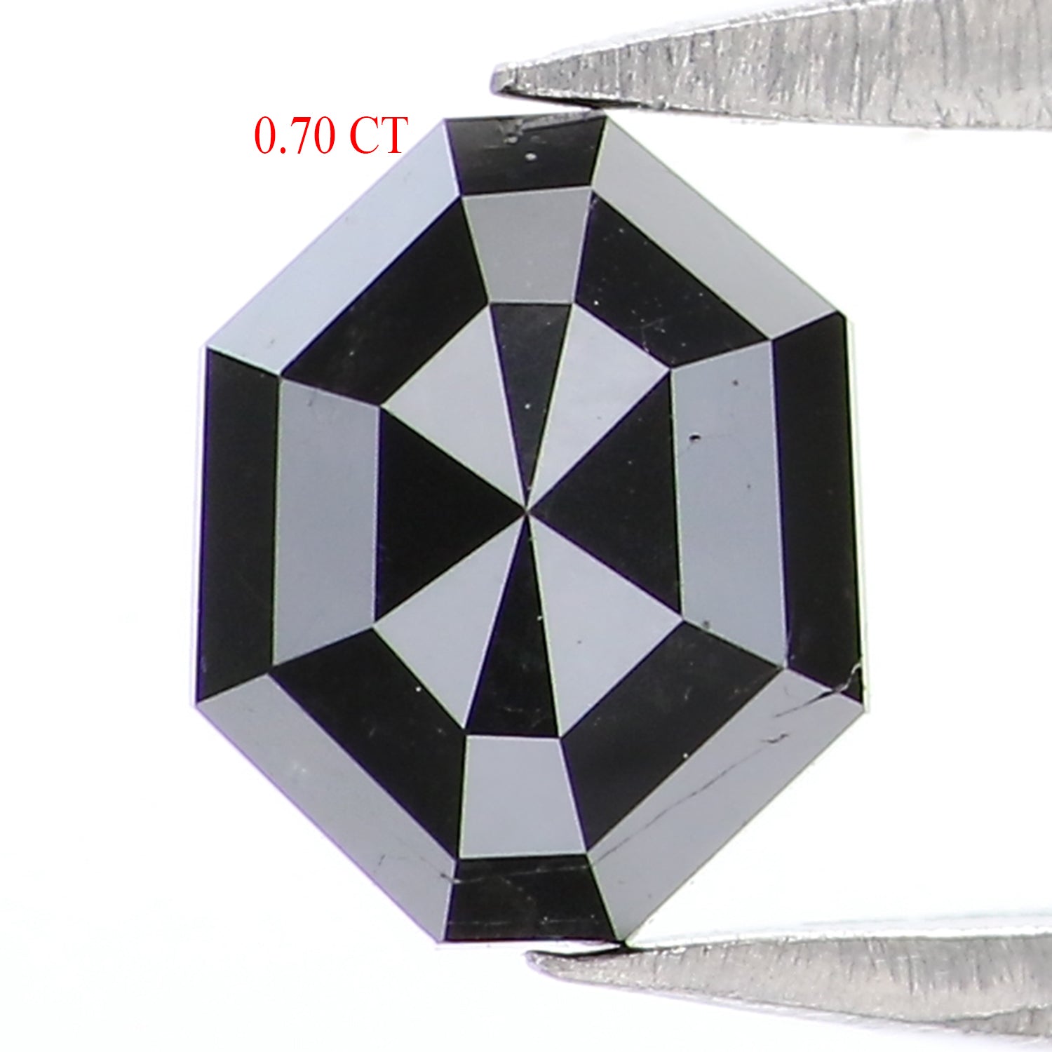 0.70 CT Natural Loose Octagon Shape Diamond Black Color Octagon Diamond 5.80 MM Natural Loose Black Color Octagon Rose Cut Diamond LQ9719
