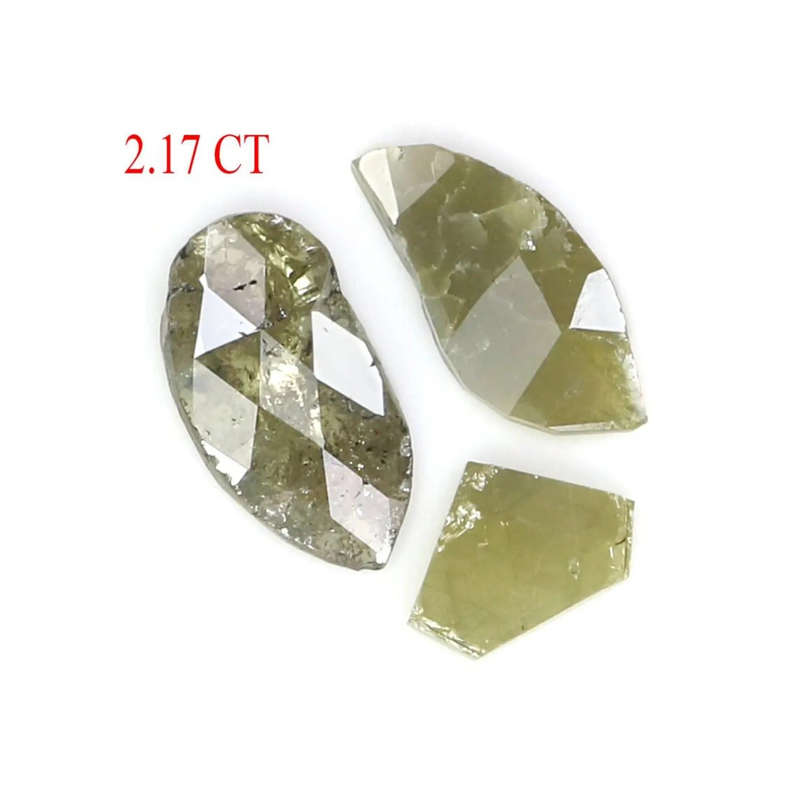 2.17 CT Natural Loose Slice Shape Diamond Yellow Color Slice Cut Diamond 6.60 MM Natural Diamond Yellow Color Slice Rose Cut Diamond NQ7852