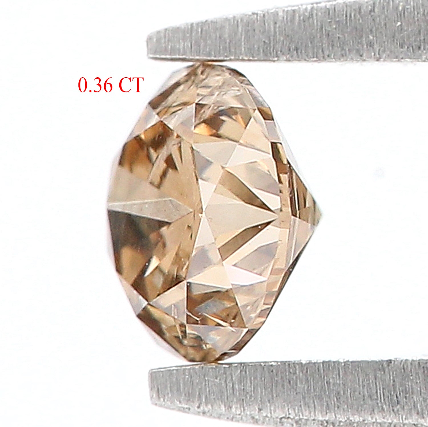 0.36 Ct Natural Loose Round Shape Diamond Brown Color Round Cut Diamond 4.40 MM Natural Loose Brown Color Round Brilliant Cut Diamond LQ484